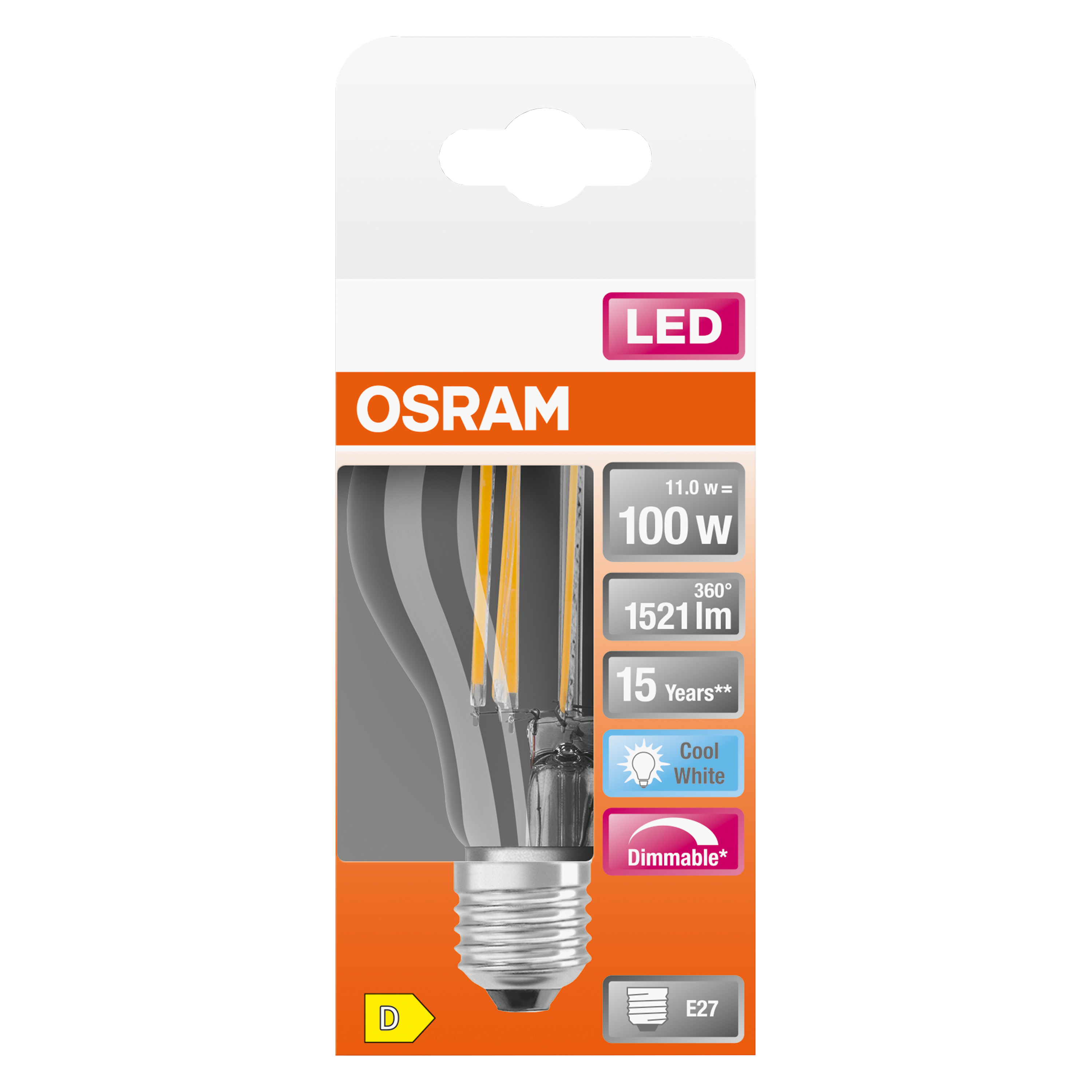 Żarówka LED E27 12 W = 100 W 1521 lm Neutralna biel Osram - 5