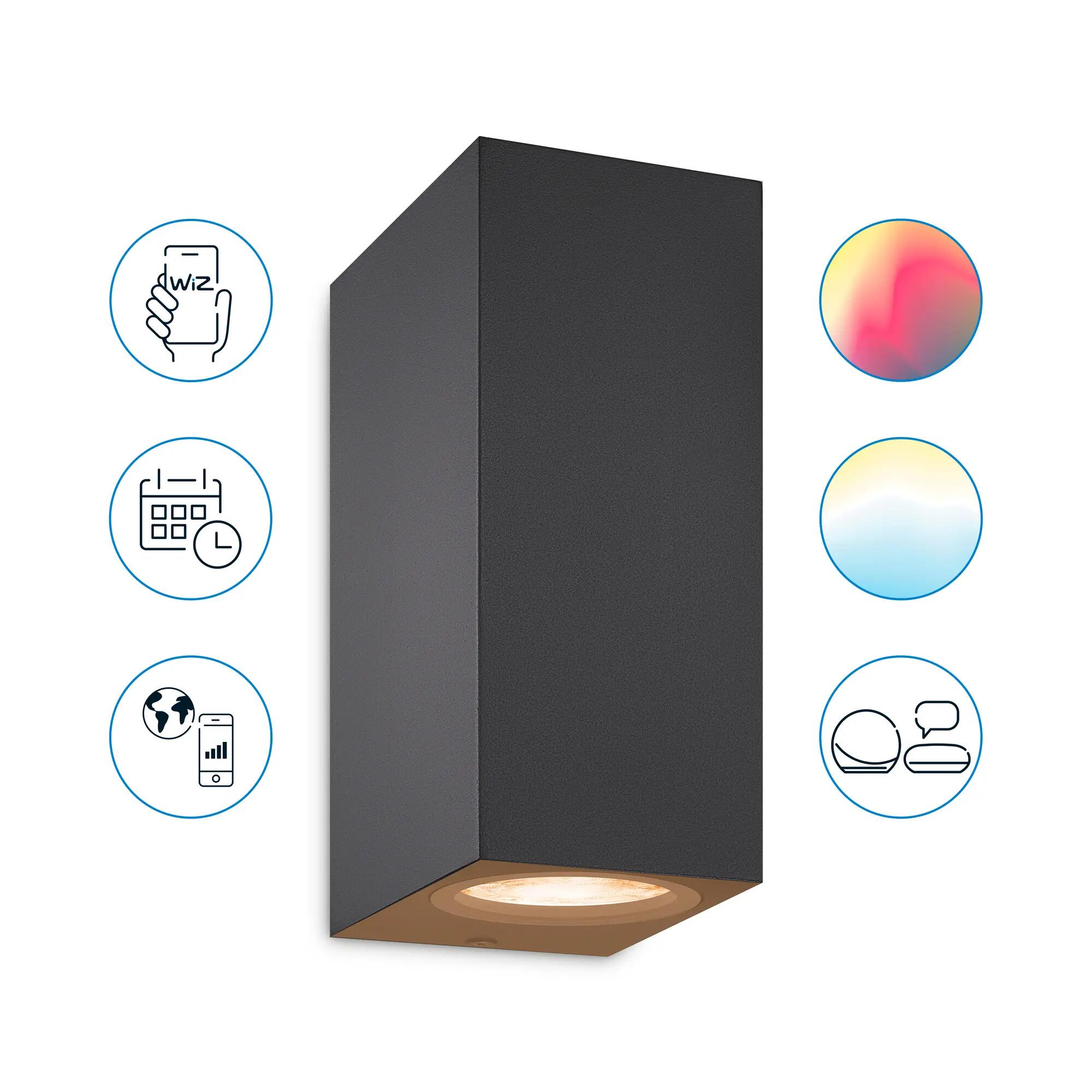 Reflektor Up&Down czarny RGB 2 x GU10 Wiz Smart lighting - 4