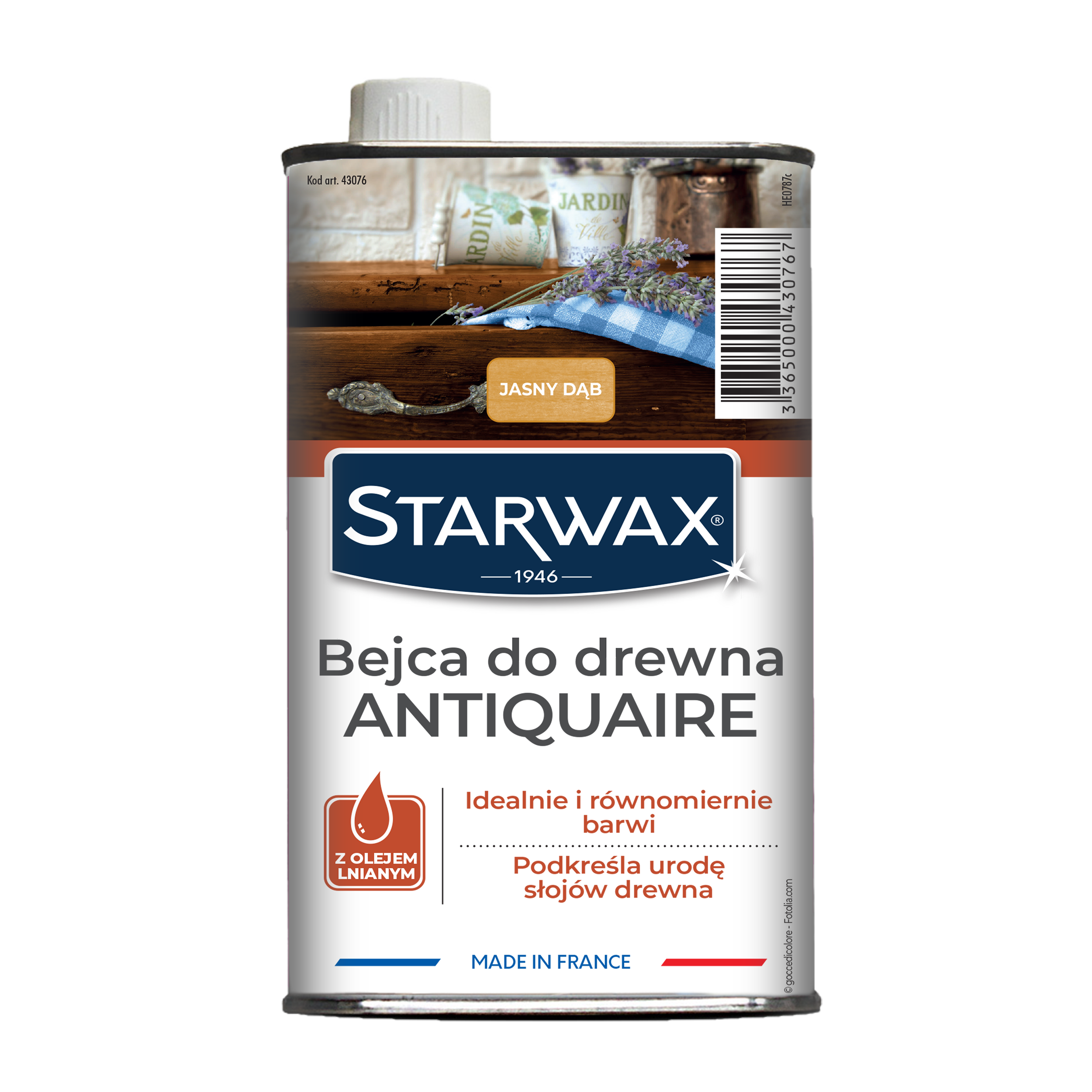 Rozpuszczalnikowa bejca do drewna ANTIQUAIRE 0.5 l Jasny dąb STARWAX