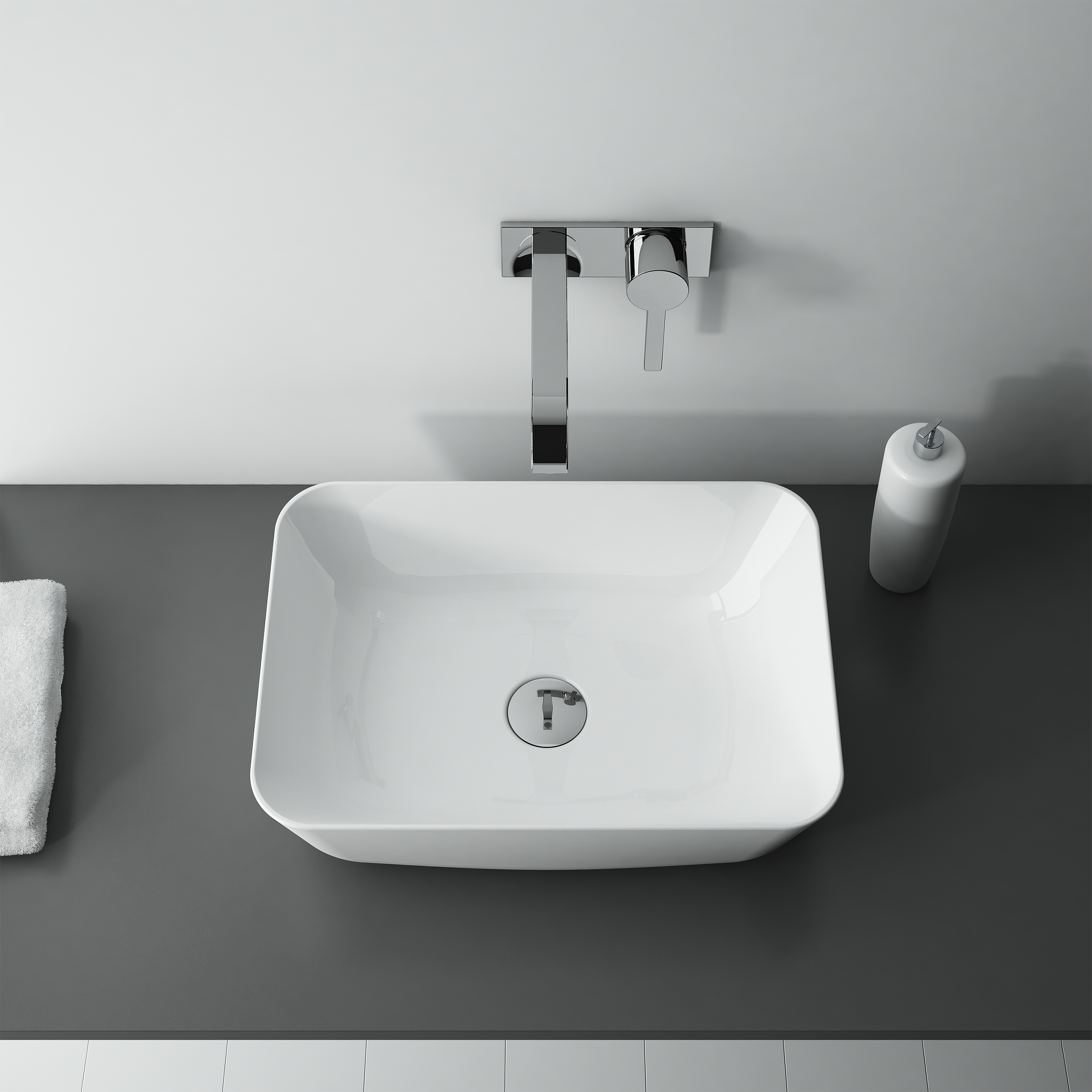 Umywalka ceramiczna nablatowa Suri 45 Sensea - 4