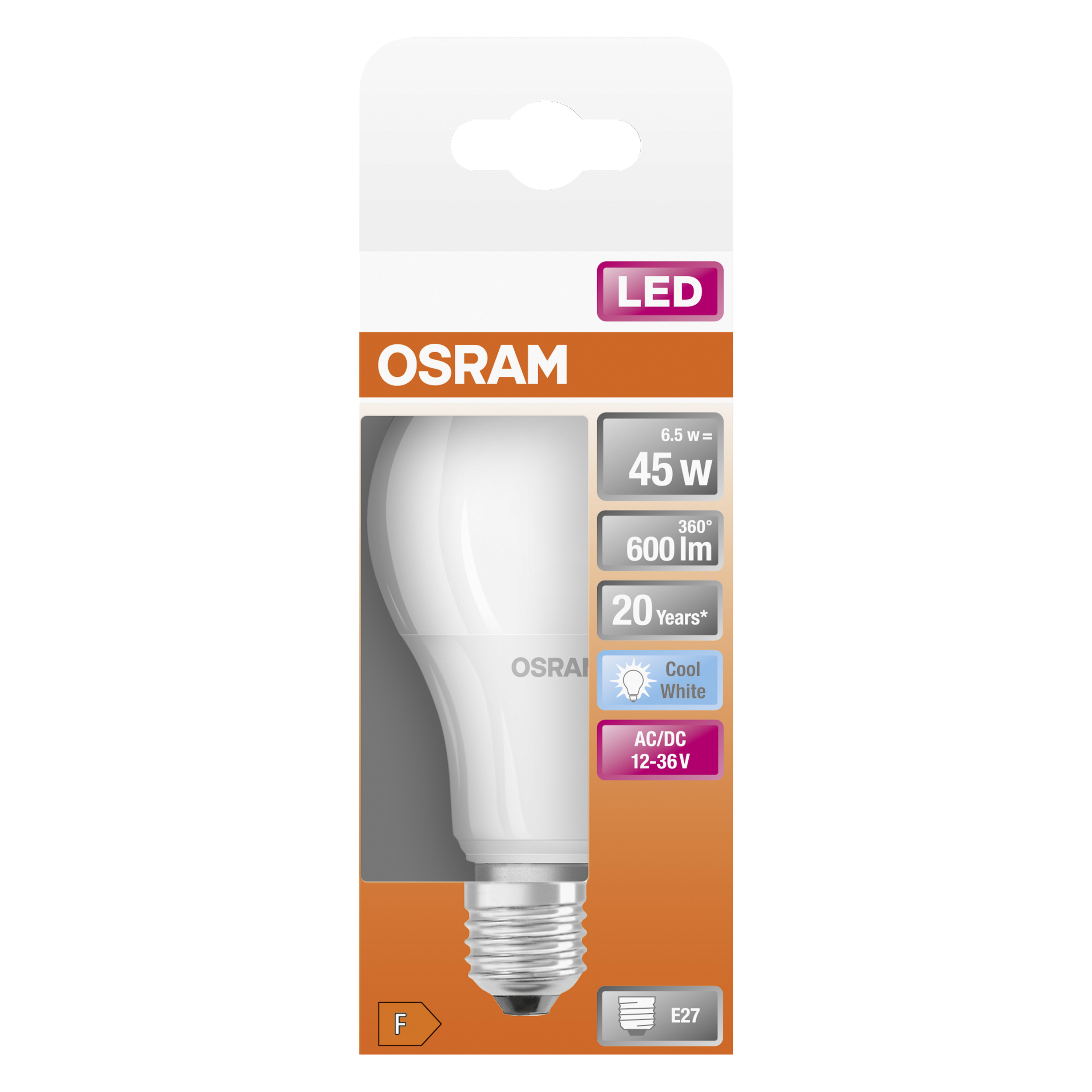 Żarówka LED E27 6,5 W = 45 W 600 lm Neutralna biel Osram - 4