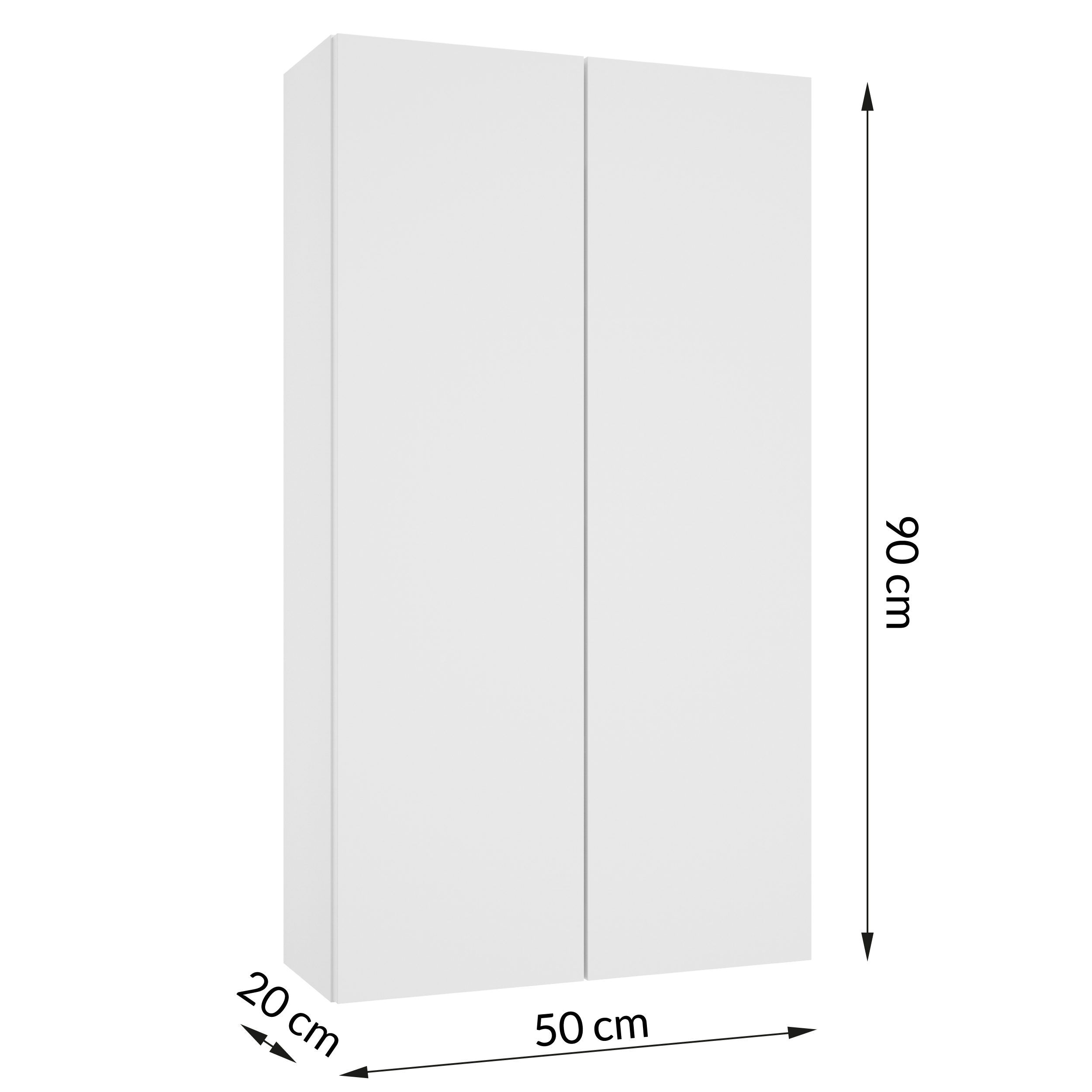 Szafka łazienkowa wisząca Duo 50x20x90 cm Defra - 4
