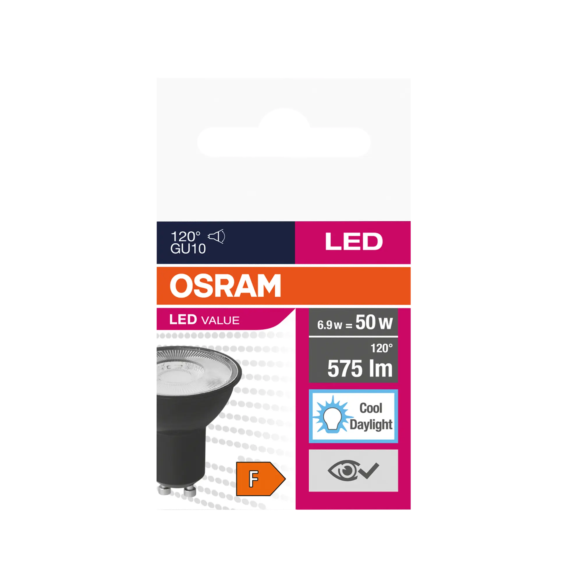 Żarówka LED GU10 6,9 W = 50 W 575 lm Zimna biel Osram - 5