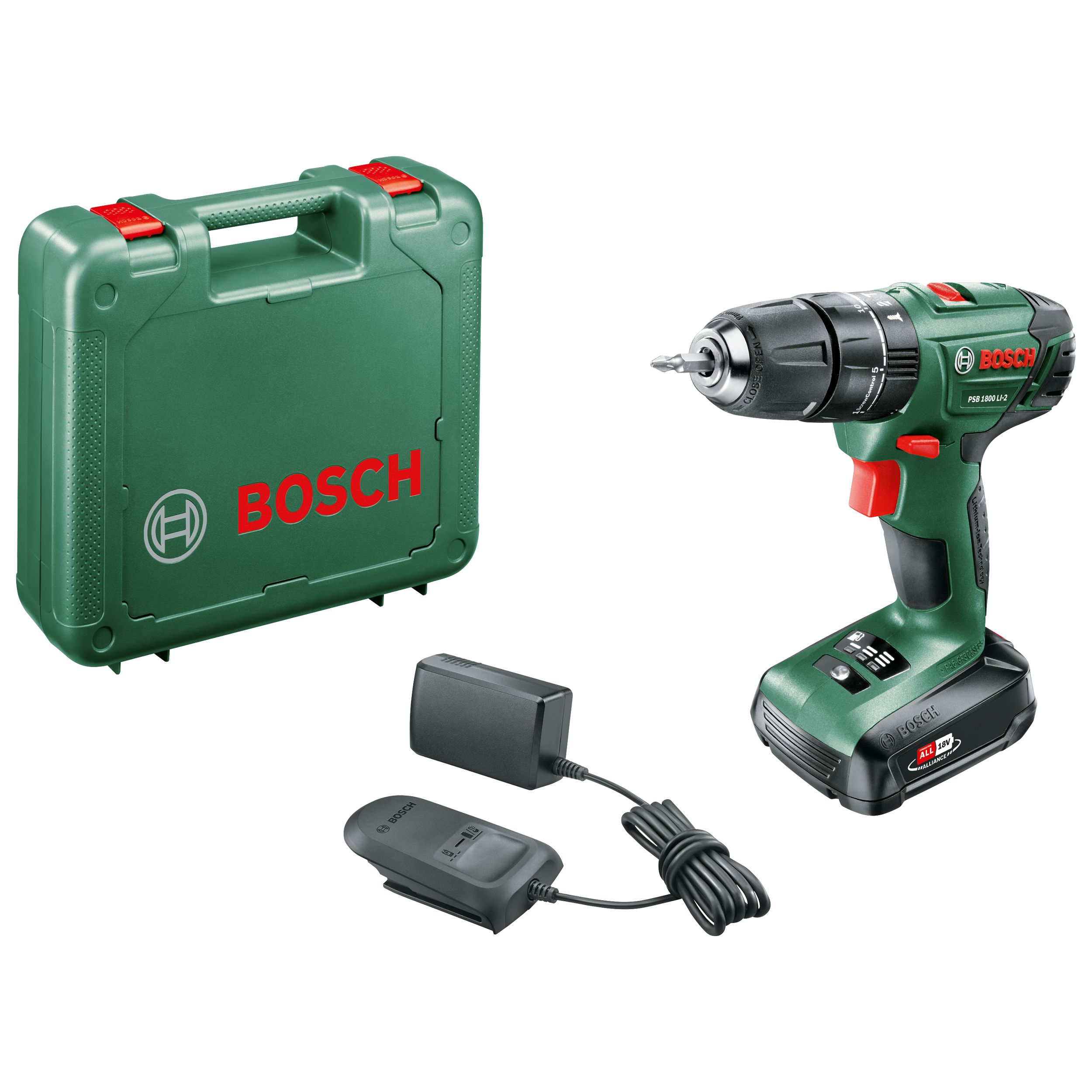Wiertarko-wkrętarka akumulatorowa PSB 1800 LI-2 + akumulator 1,5Ah Bosch