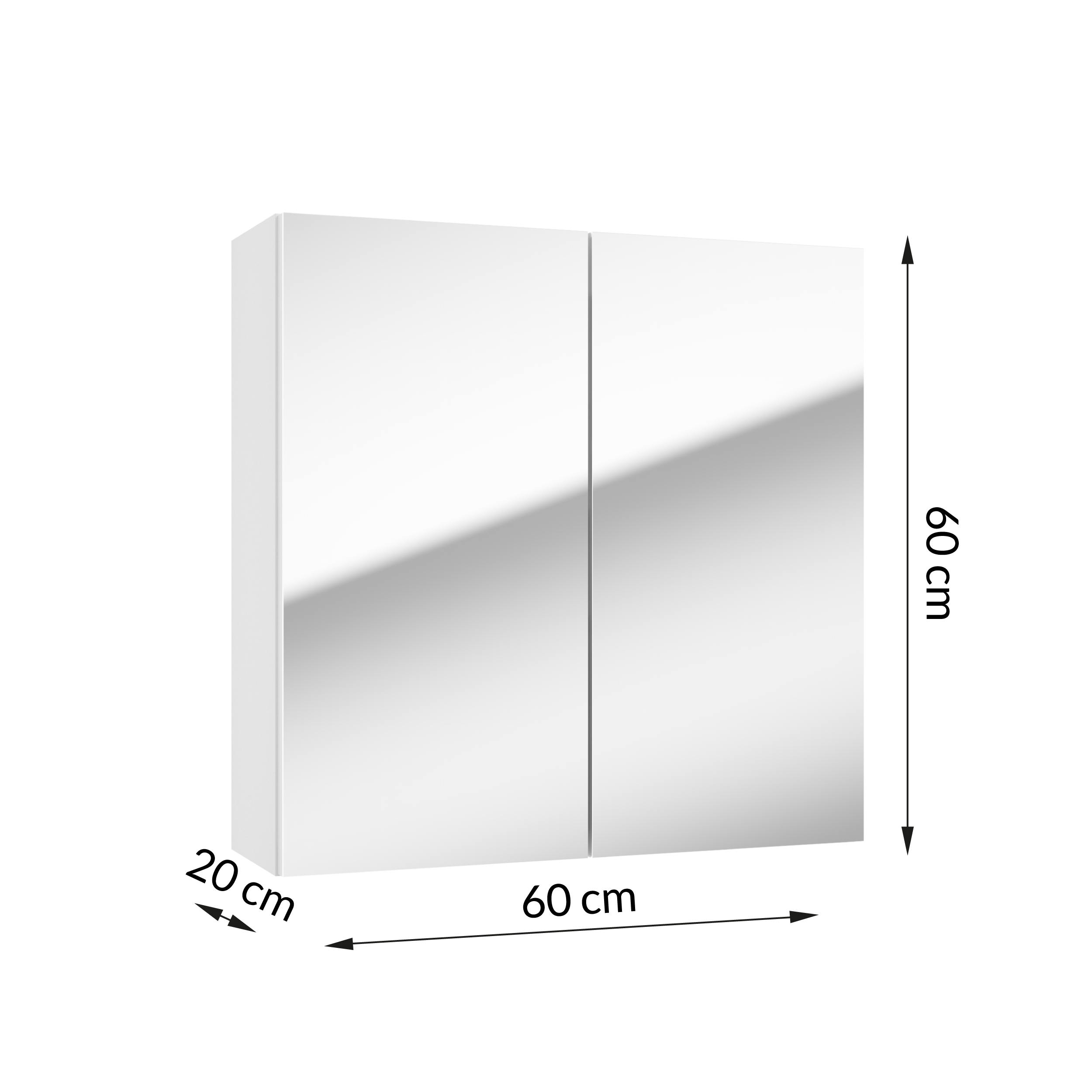Szafka łazienkowa z lustrem bez oświetlenia Duo 60x20.4x60 cm Defra - 6