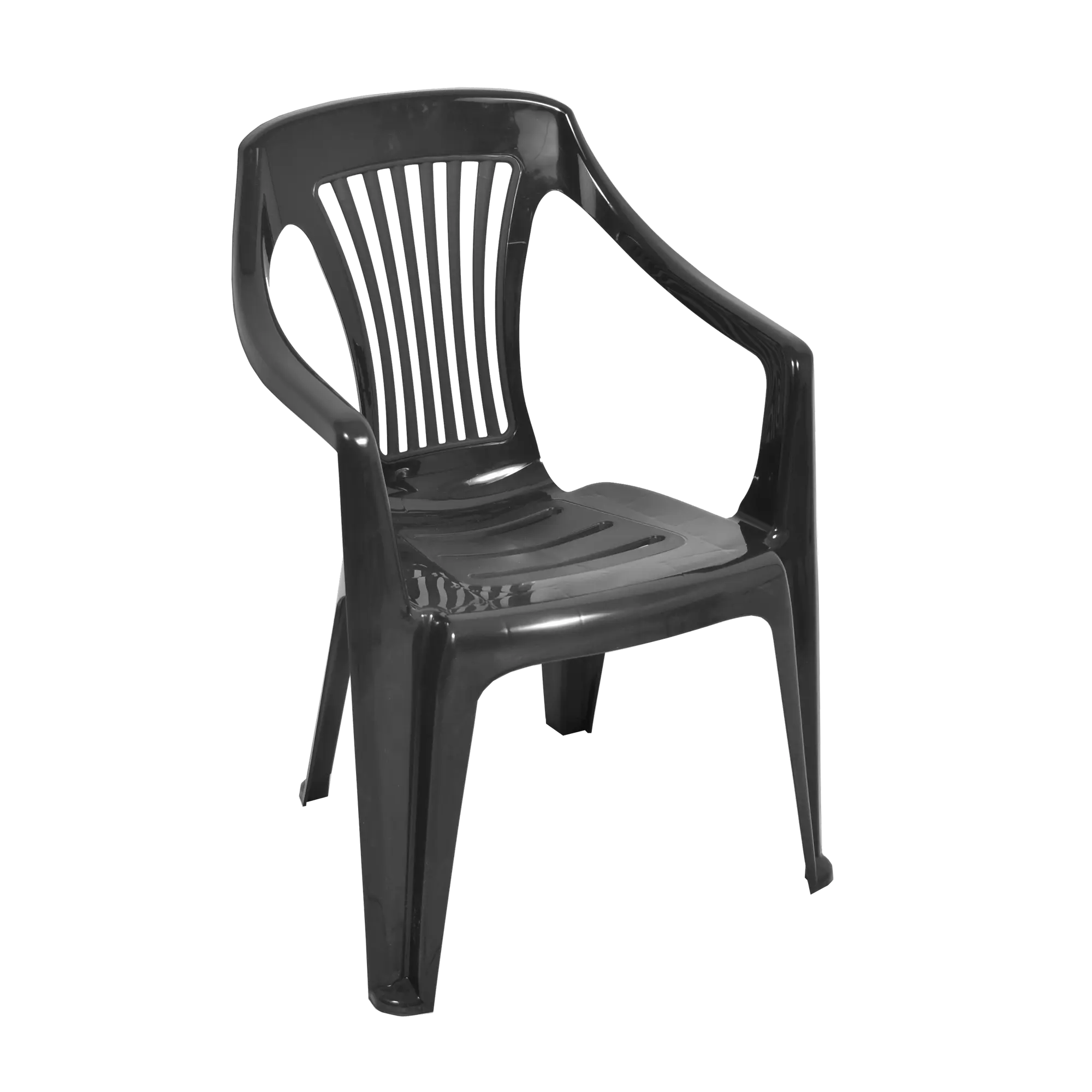 Krzesło ogrodowe Piryt plastikowe grafitowe Ołer Garden