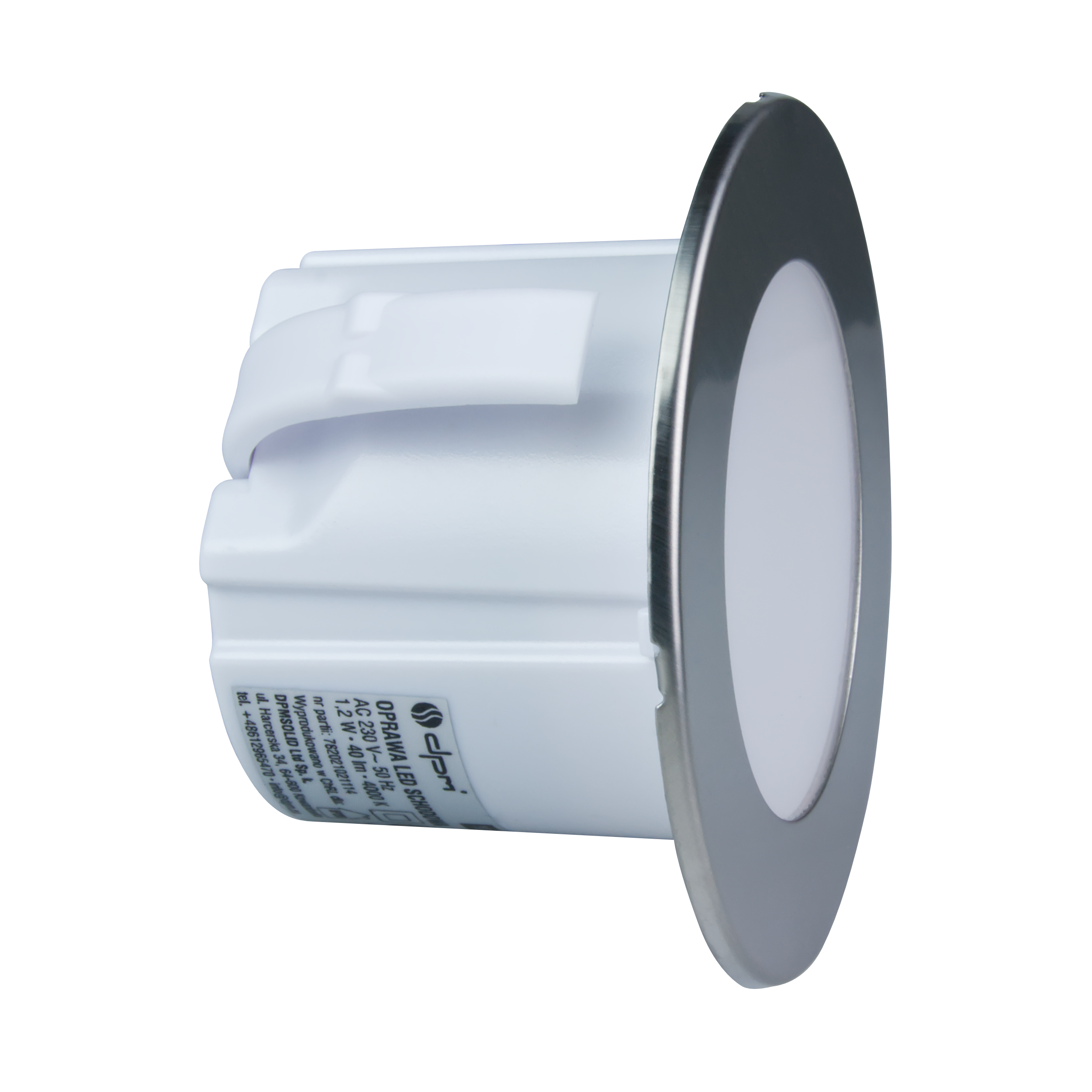 Oprawa schodowa srebrna okrągła 7.8 cm IP20 40 lm LED DPM	 - 2