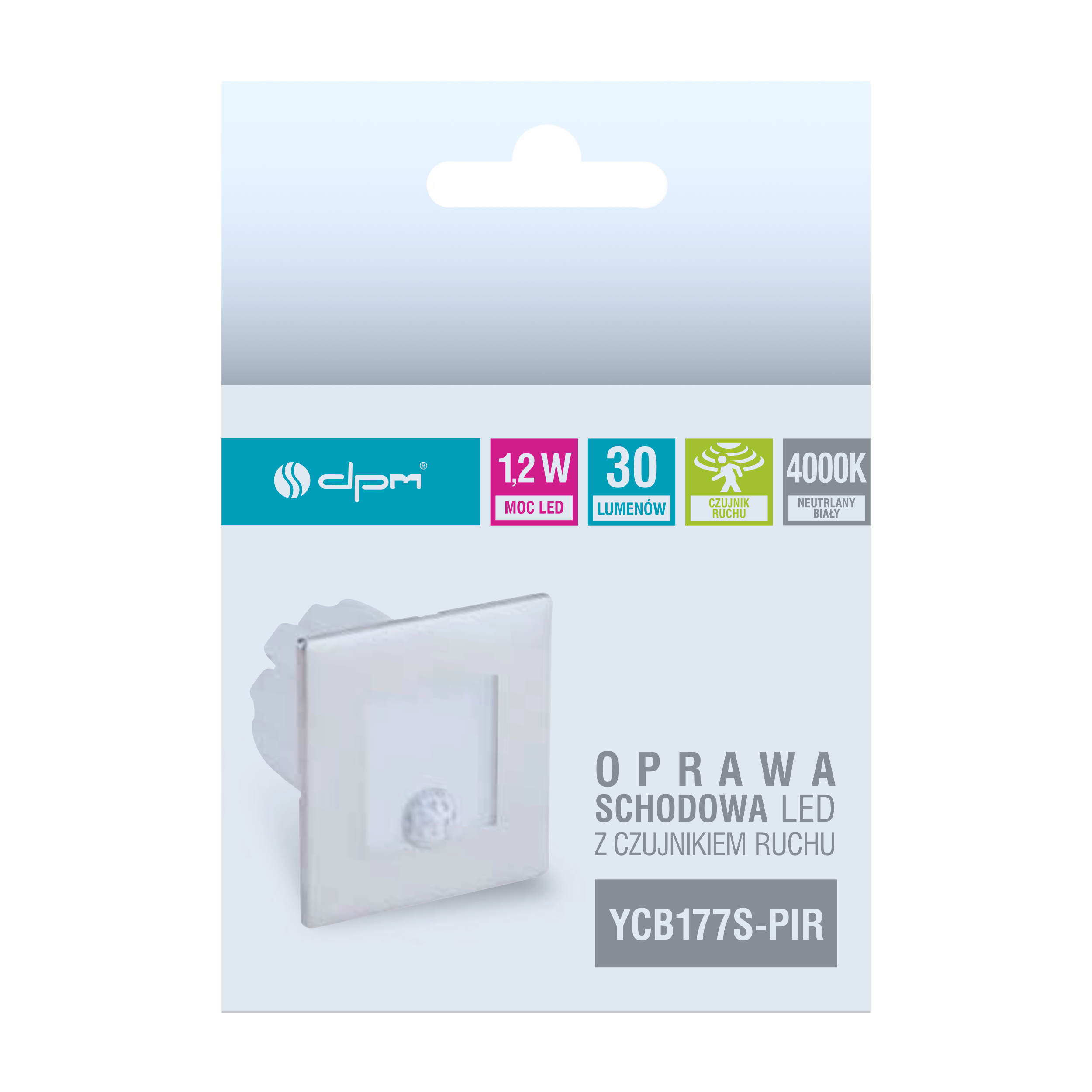 Oprawa schodowa srebrna IP20 30 lm LED DPM - 4