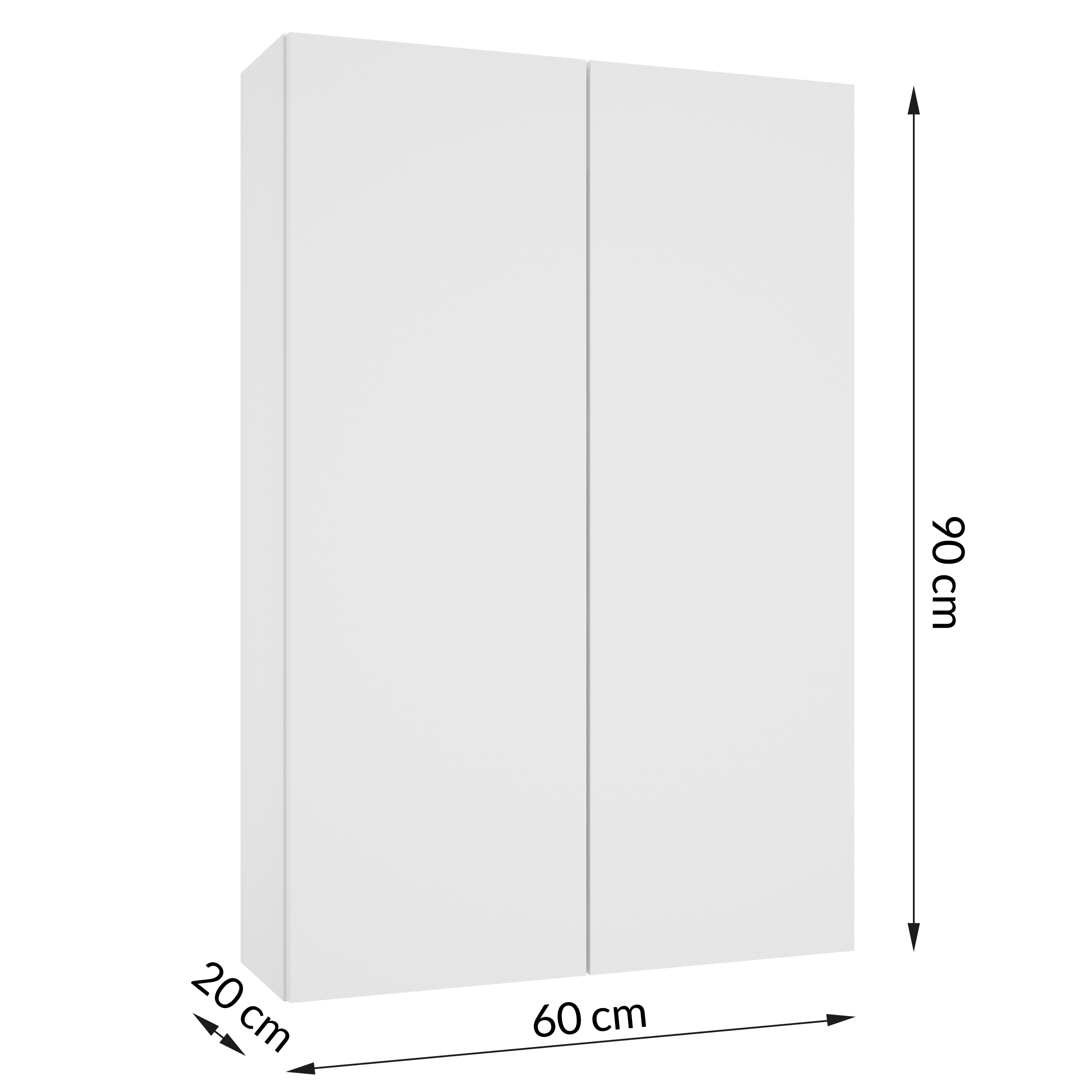 Szafka łazienkowa wisząca Duo 60/20/90cm 3 półki Defra - 6