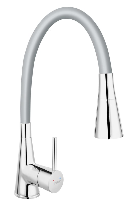 Bateria kuchenna z elastyczną wylewką U 34 cm Fitness 2 Szara Ferro