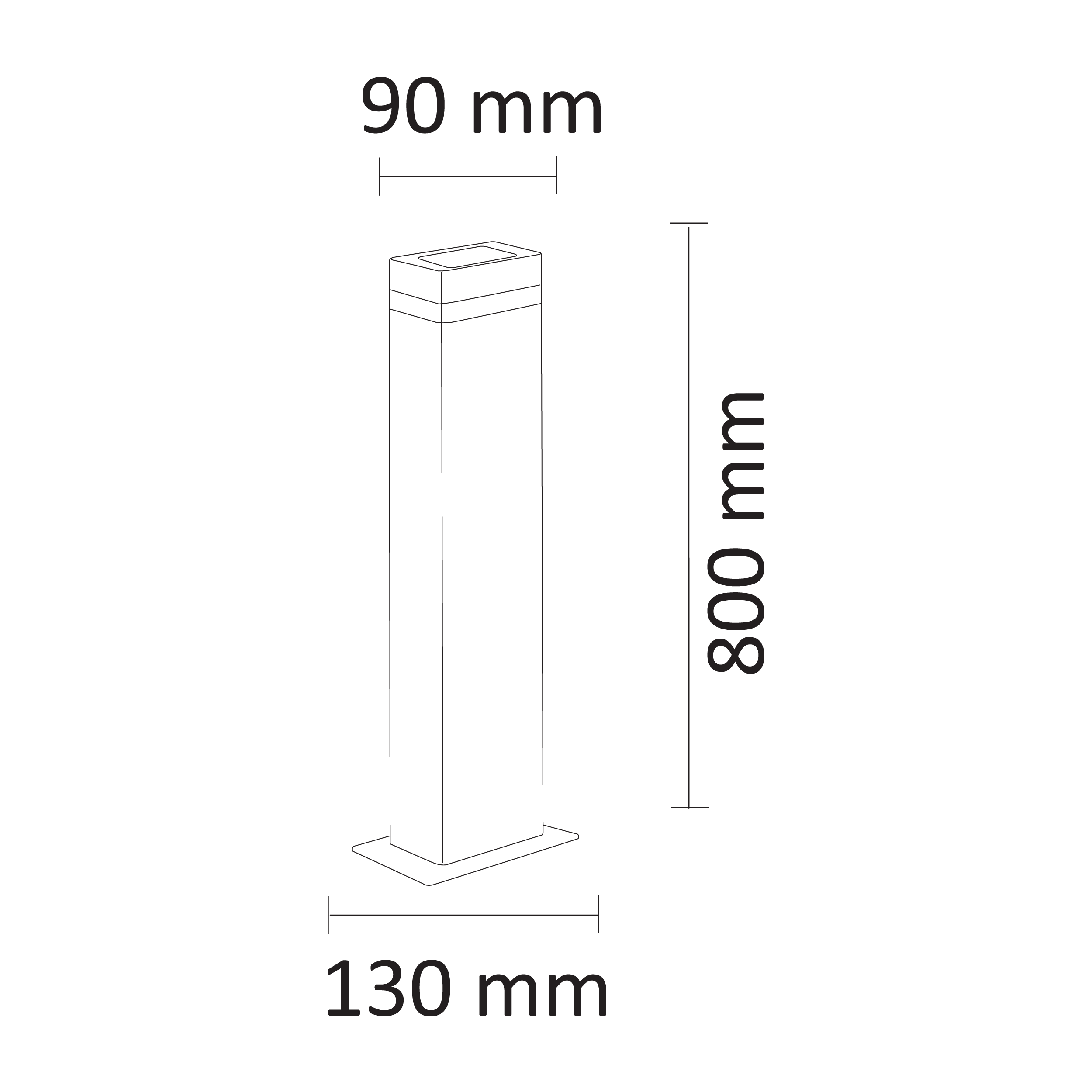 Lampa ogrodowa słupek Gilbert czarny IP44 80 cm GU10 Goldlux - 8