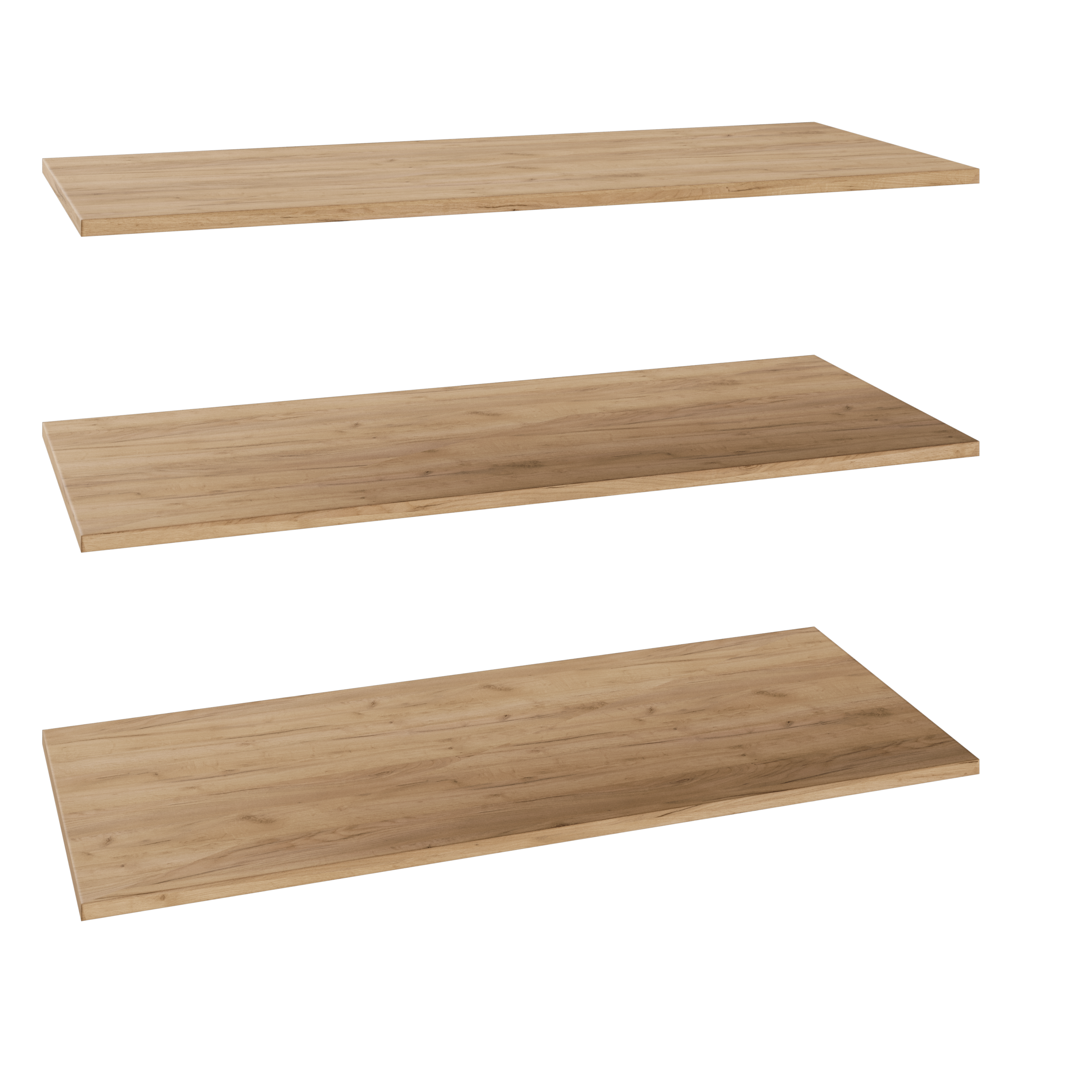 Półka prosta do korpusu 100 cm głębokość 45 cm dąb craft 3 szt.