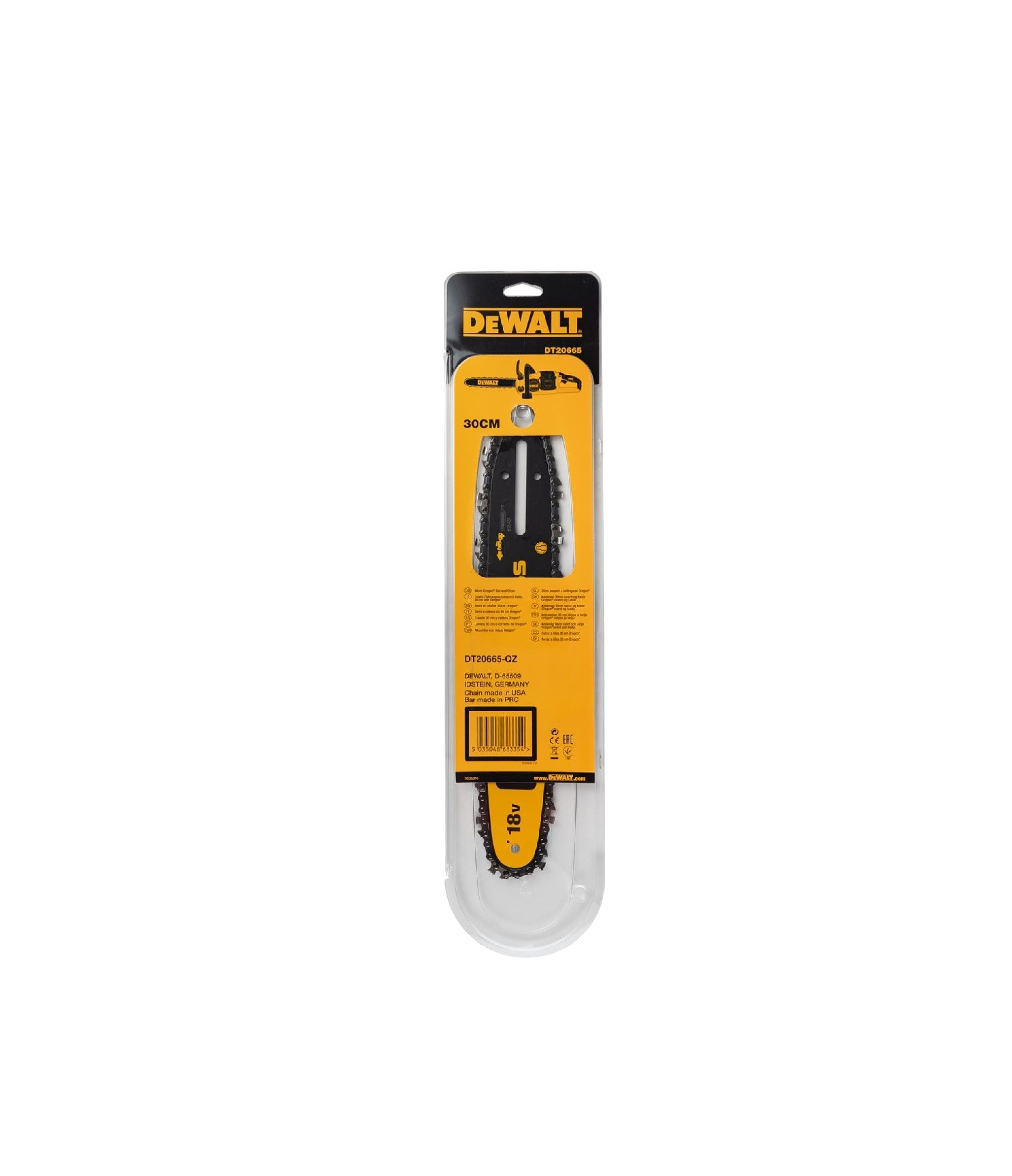 Zestaw: prowadnica 30cm + łańcuch DT20665-QZ 3/8'' Dewalt - 2