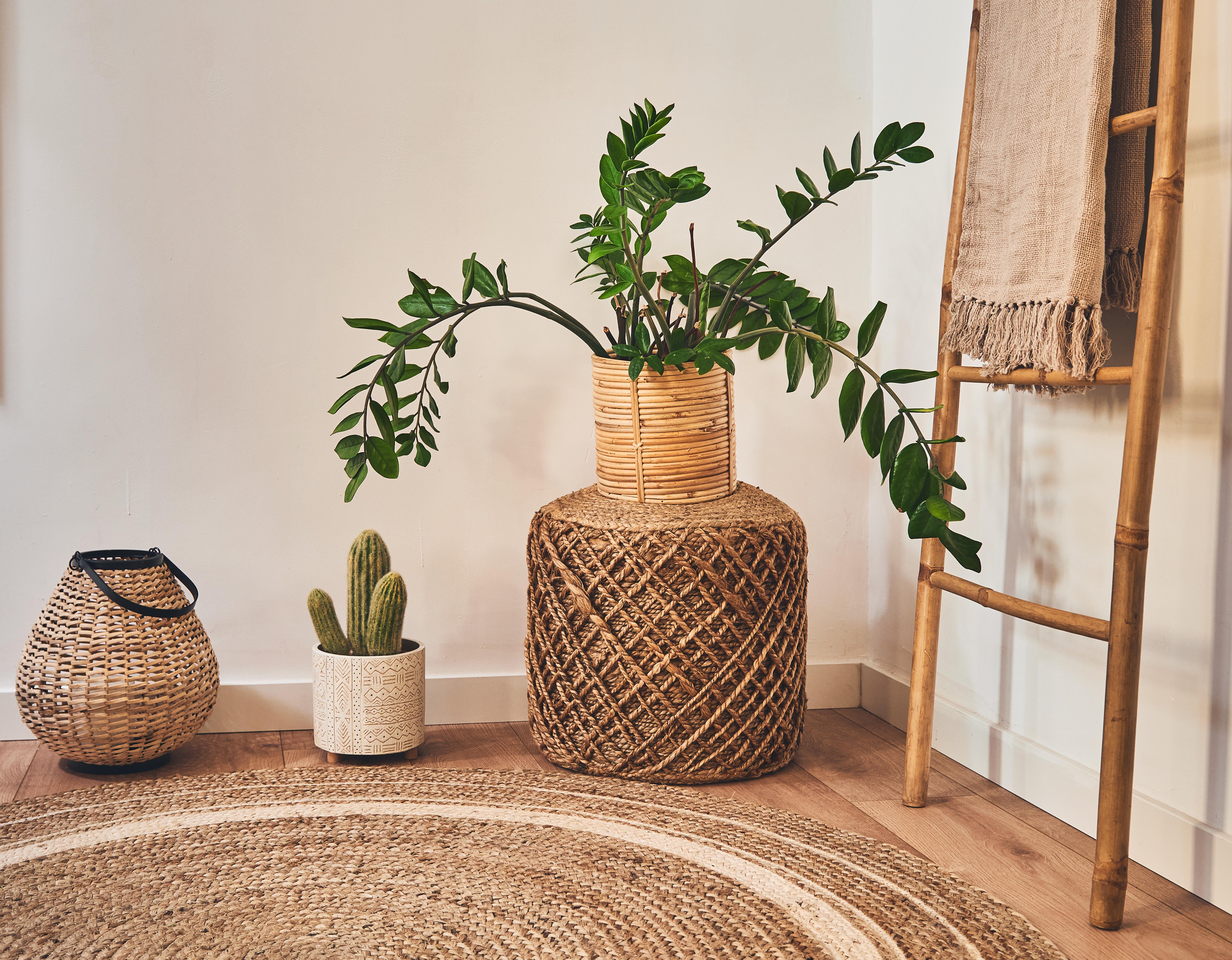 Tappeto Nils natura in juta beige e bianco, Ø150 cm - 16