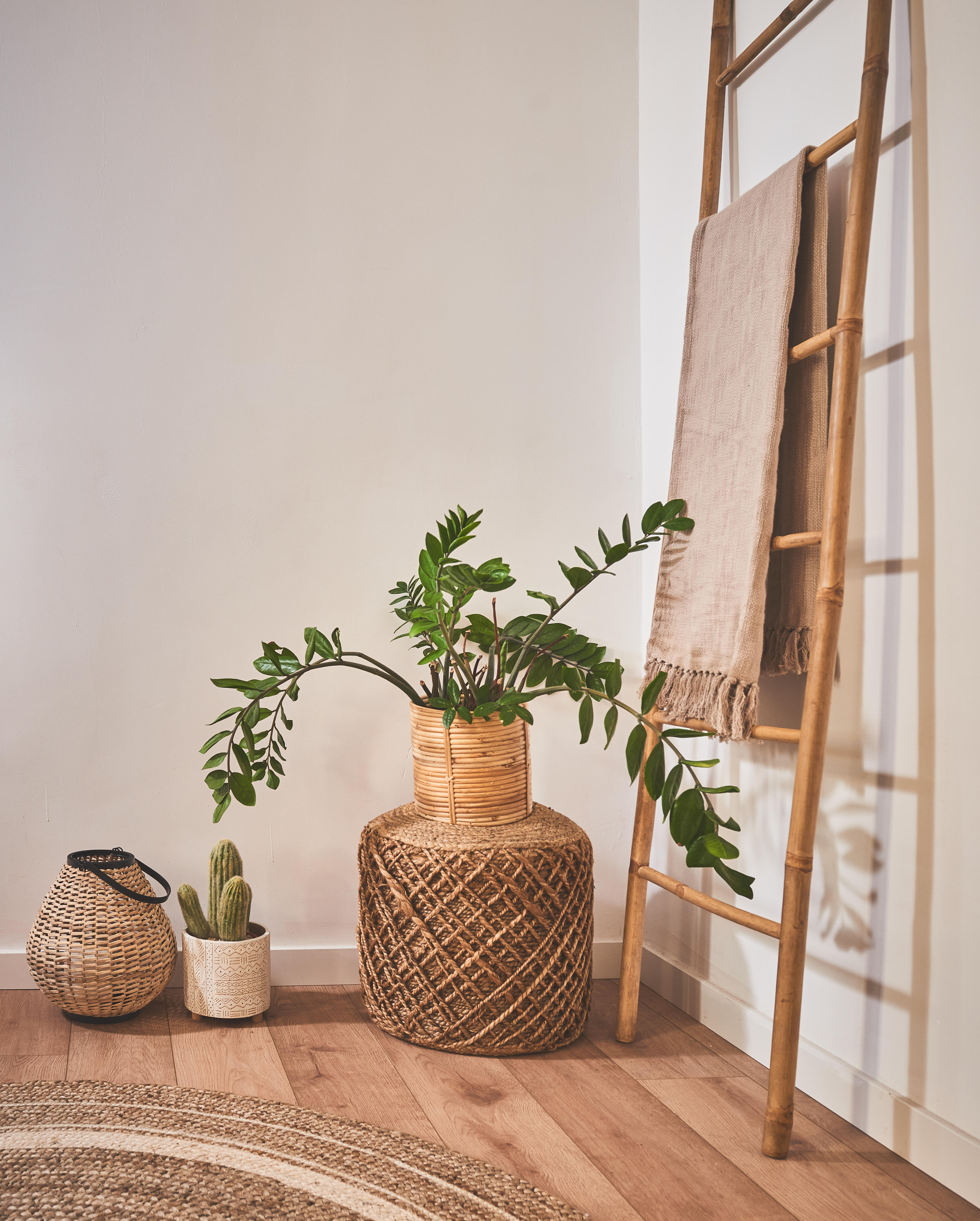 Tappeto Nils natura in juta beige e bianco, Ø150 cm - 15