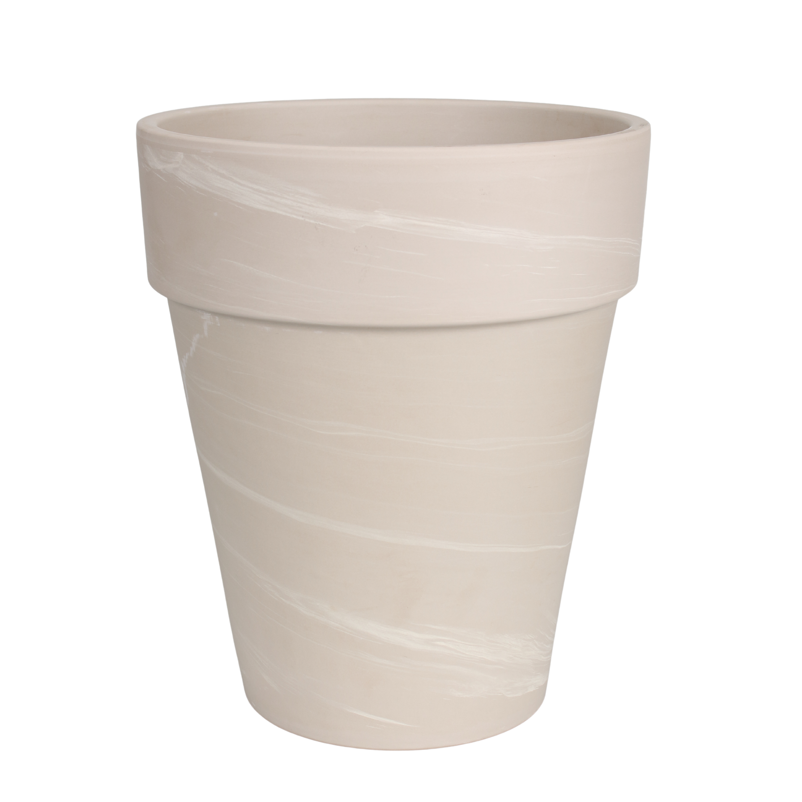 Donica duża gliniana śr.26 cm kremowa Cermax