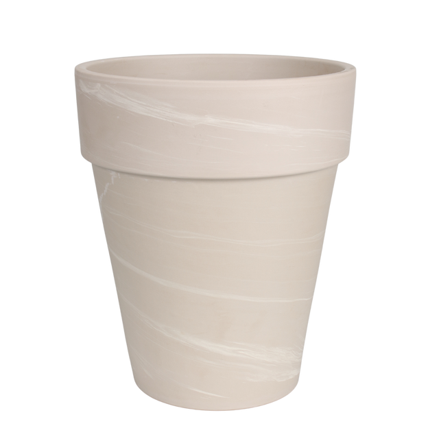 Donica duża gliniana śr.26 cm kremowa Cermax