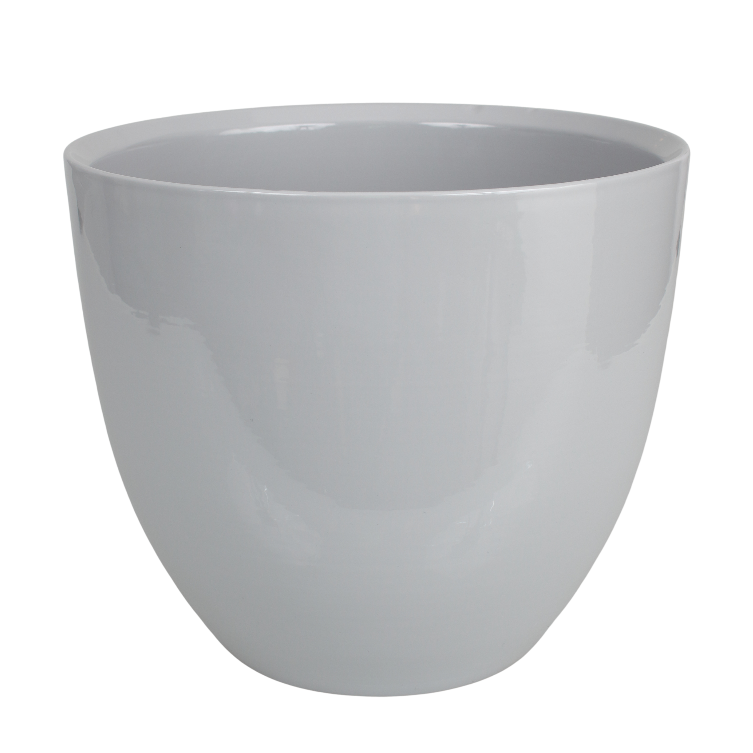 Osłonka doniczki ceramiczna 21.5cm szara Cermax