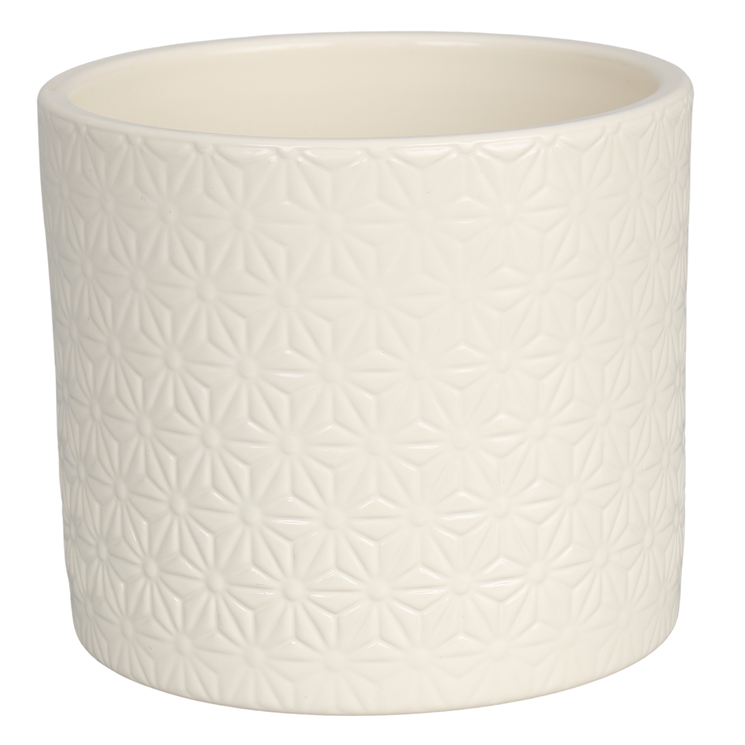 Osłonka doniczki ceramiczna Cylinder 13.5cm kremowa Cermax