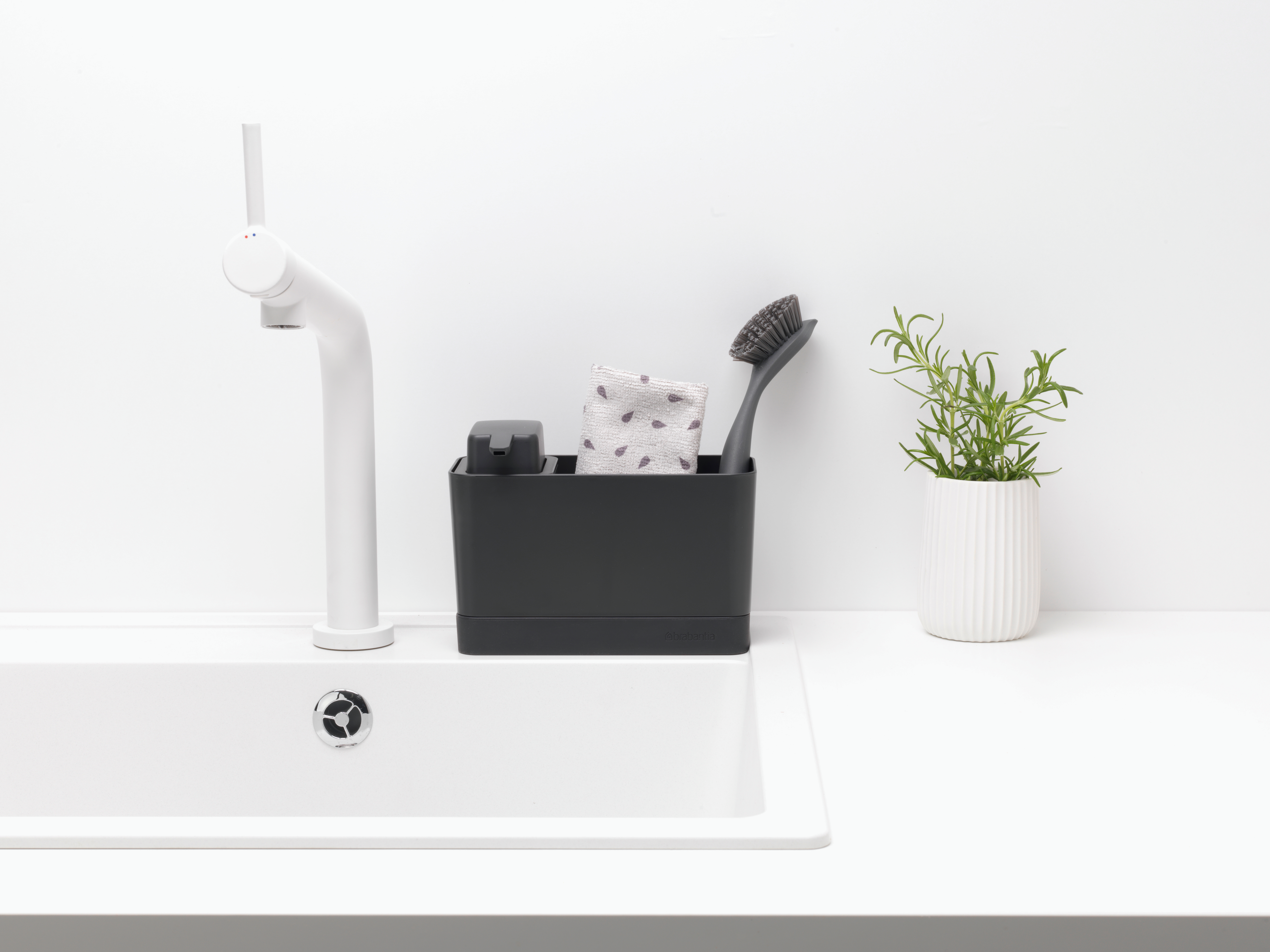 Zestaw ociekacz na sztućce i dozownik do mydła Sink Side Brabantia - 2