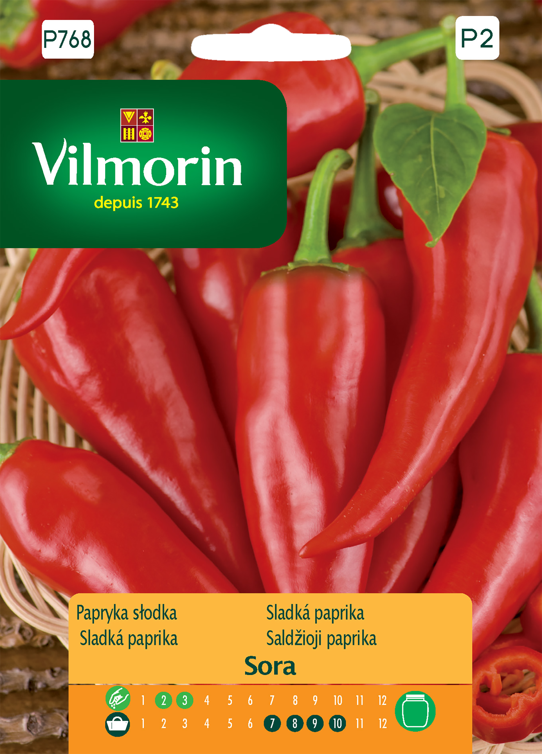 Papryka słodka Sora nasiona Vilmorin