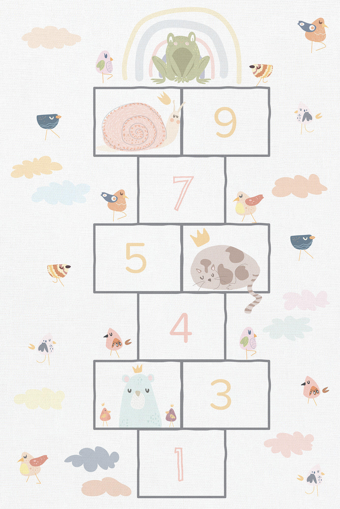 Alfombra exterior/interior pvc tejido plano base antideslizante animal sambori multicolor 120x180cm