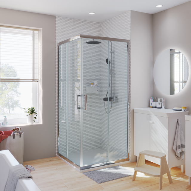 Porte De Douche En Angle Galedo Rolling 90 X 90cm