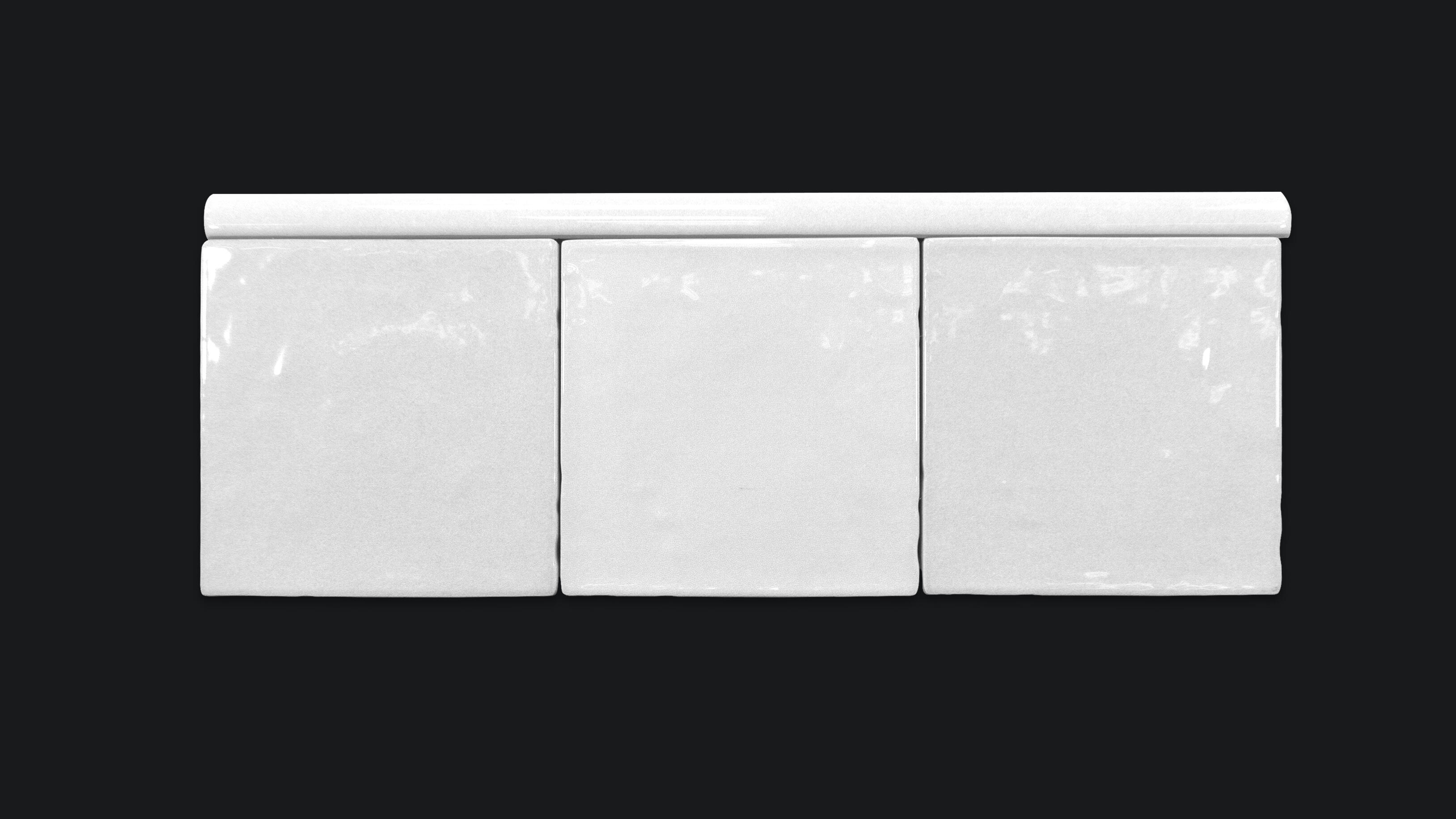 Azulejo cerámico perfil ceramico / jolly efecto zellige blanco 1.5x30 cm