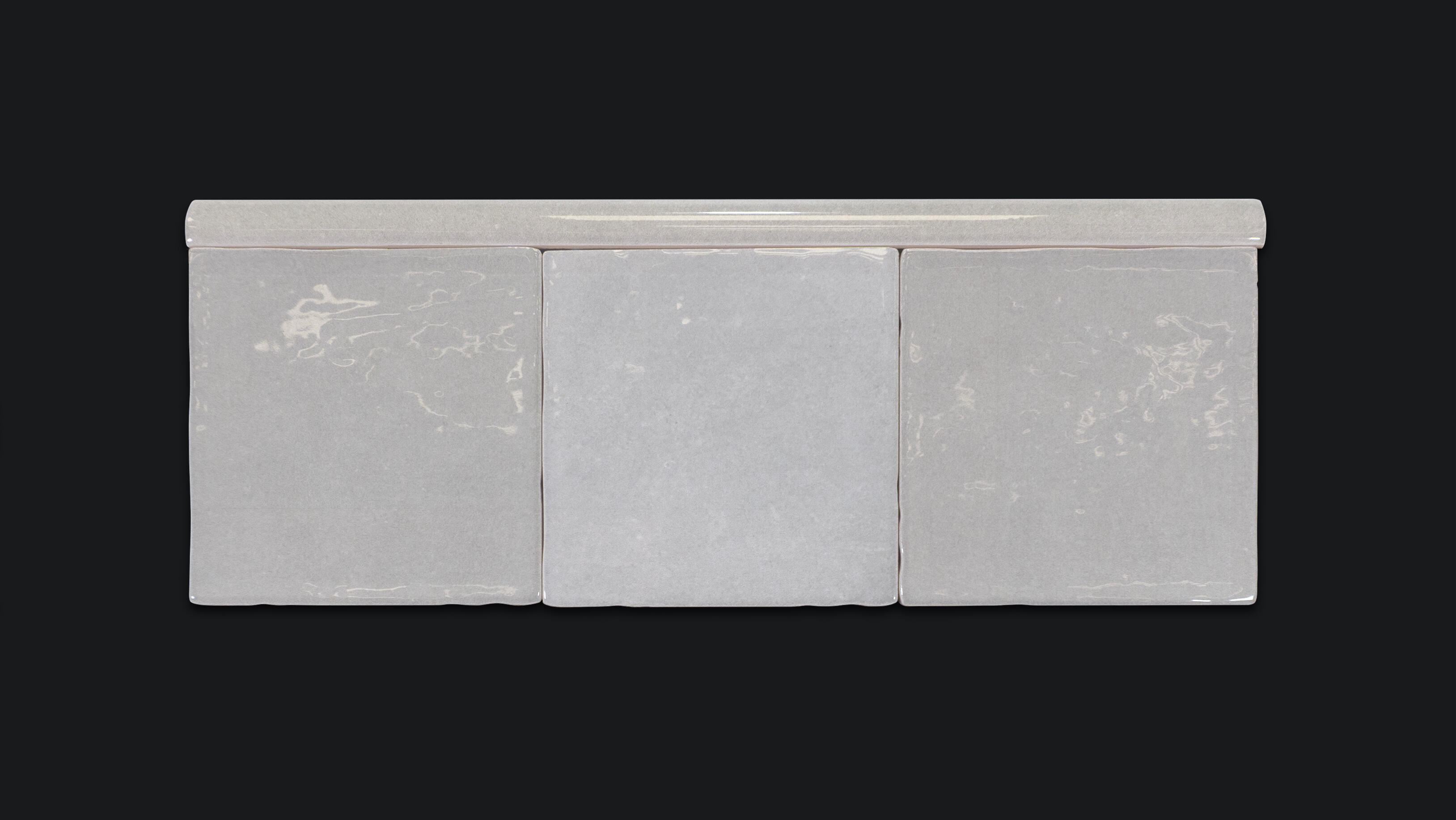 Azulejo cerámico perfil ceramico / jolly efecto zellige gris 1.5x30 cm