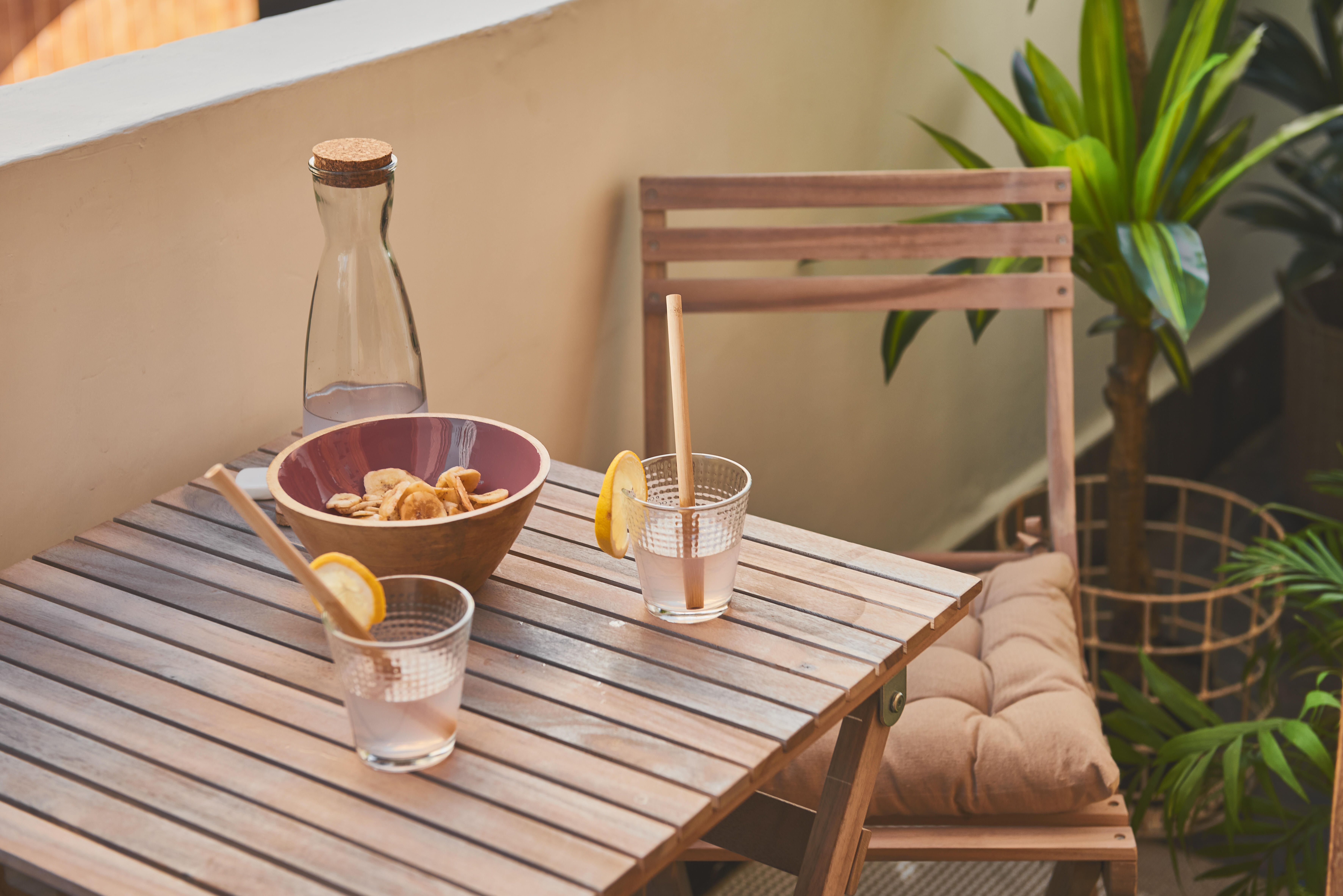 Pack 4 Almofadas para cadeira 38x38x5cm bege Inspire - 23