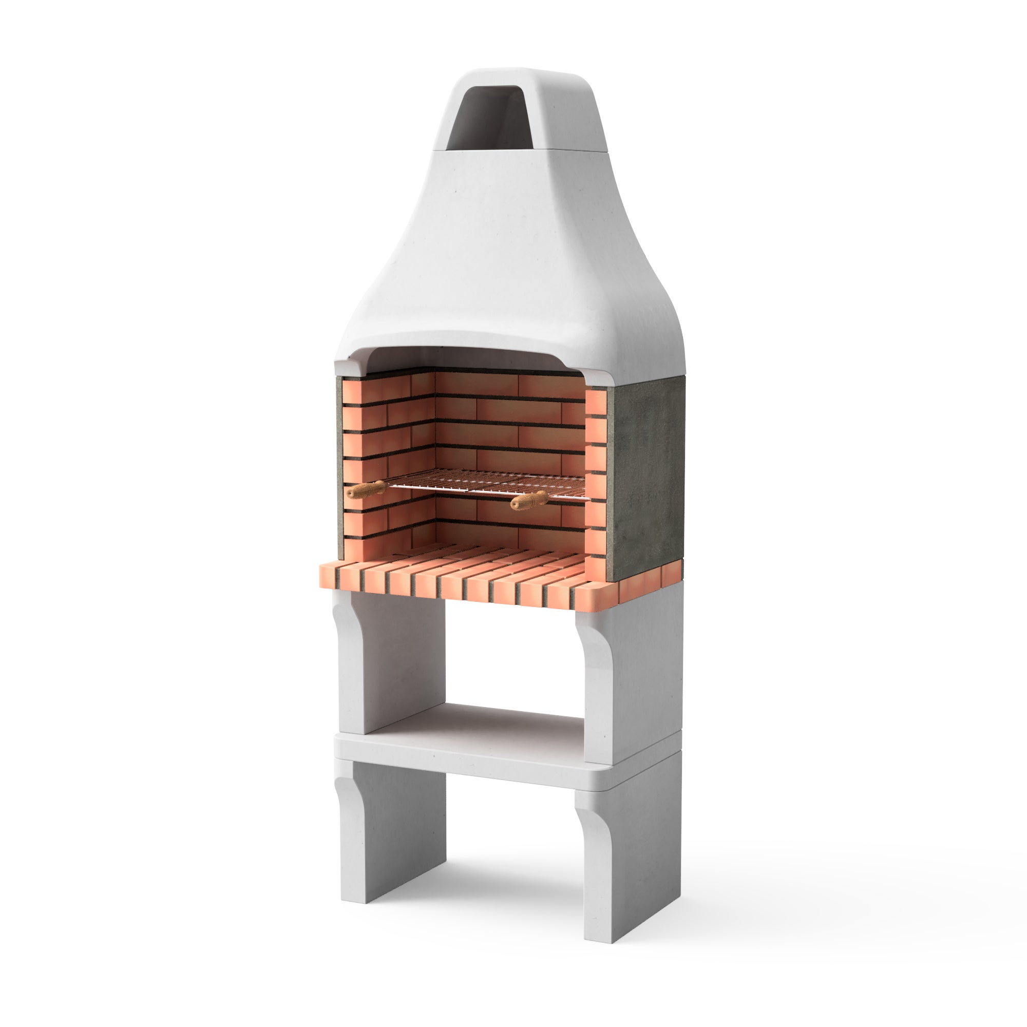 Barbacoa de obra movelar ladrillo madera y carbón new iberia recomendado para menos de 6 personas