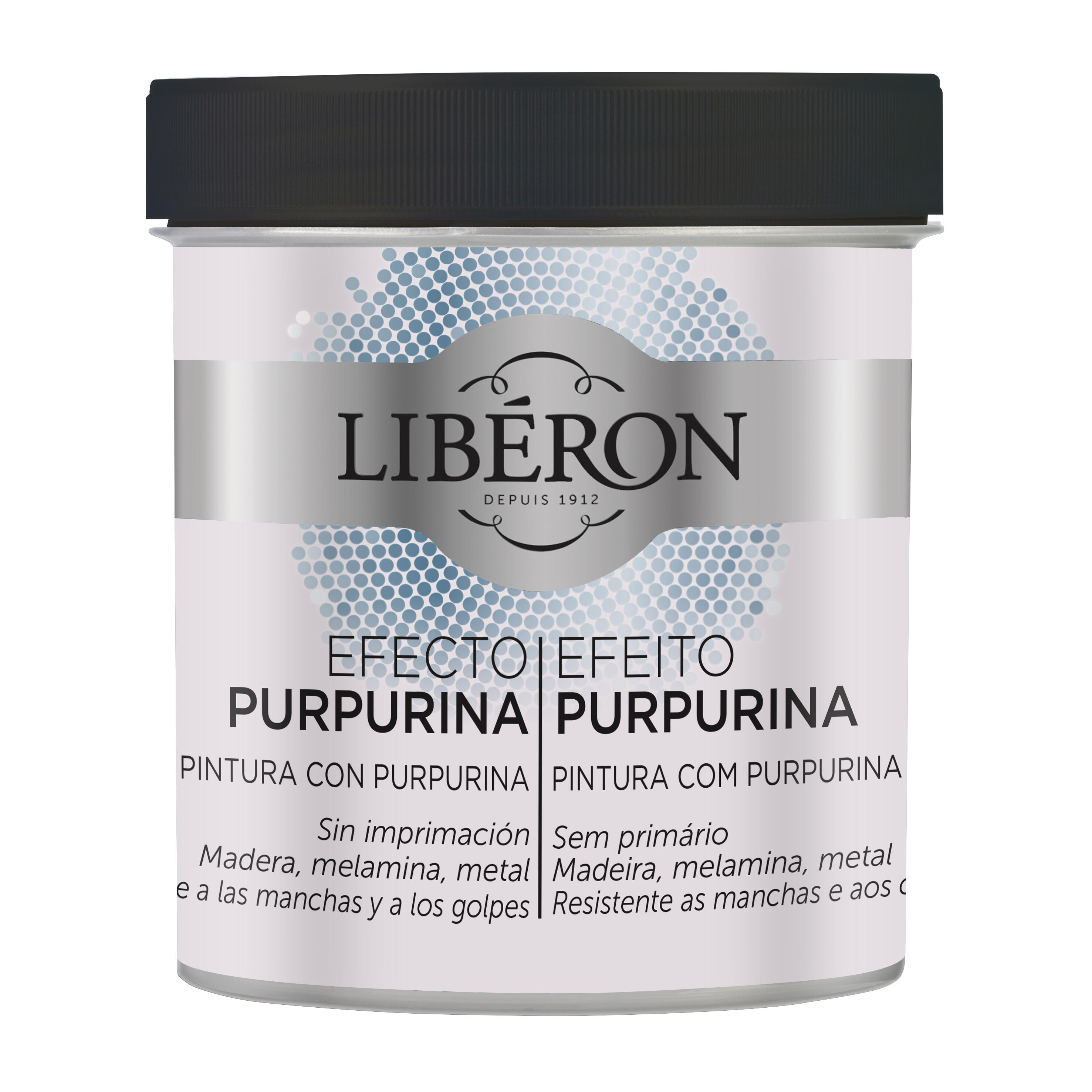Pintura efecto purpurina liberon 500ml topo