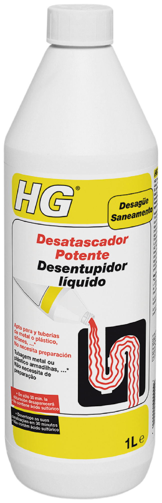 Desentupidor líquido canos potente 1 L HG - 2