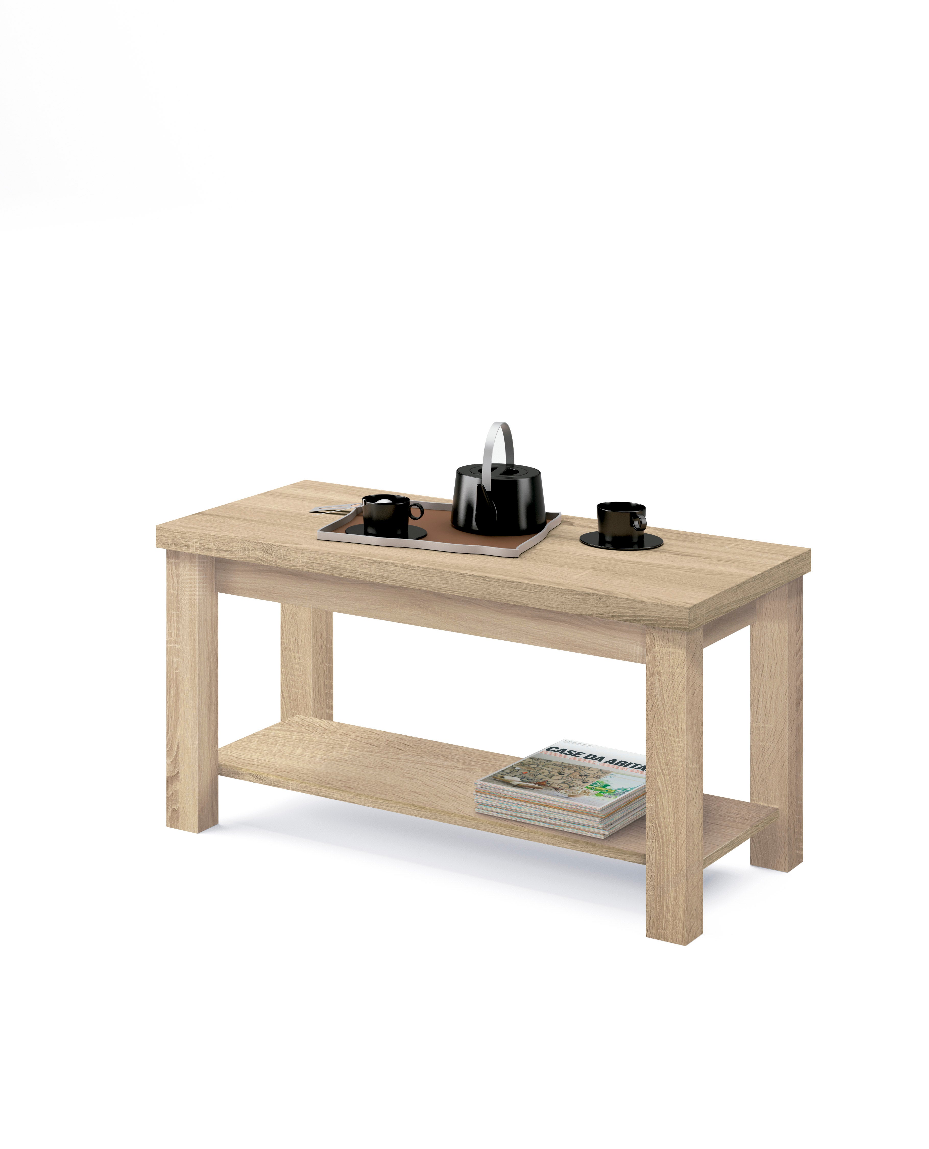 Mesa de centro artik nougat 48x90x45 cm