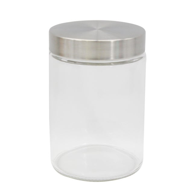 Bocal En Verre VMC Avec Couvercle Plastique Jaune Citron - 66cl, France