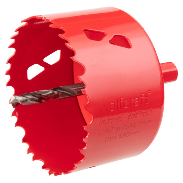 Scie cloche bois/plastique/métal/plâtre WOLFCRAFT Diam.80 mm