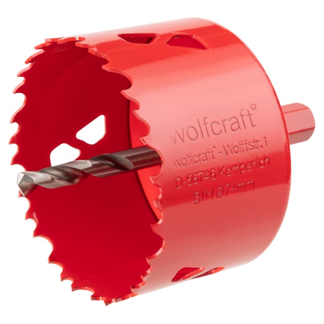 Scie cloche bois/plastique/métal/plâtre WOLFCRAFT Diam.74 mm