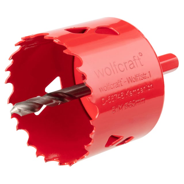 Scie cloche bois/plastique/métal/plâtre WOLFCRAFT Diam.60 mm