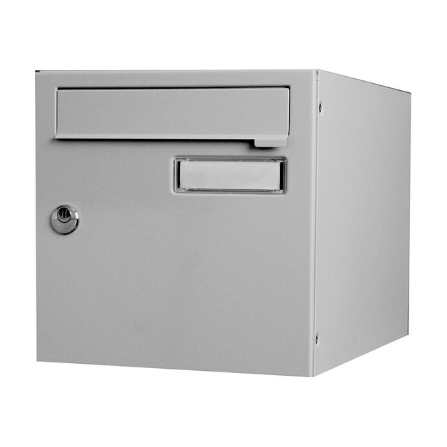 Boîte aux lettres 1 porte extérieur RENZ Interval acier gris brillant