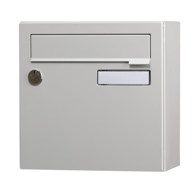 Boîte aux lettres compacte 1 porte extérieur RENZ acier gris