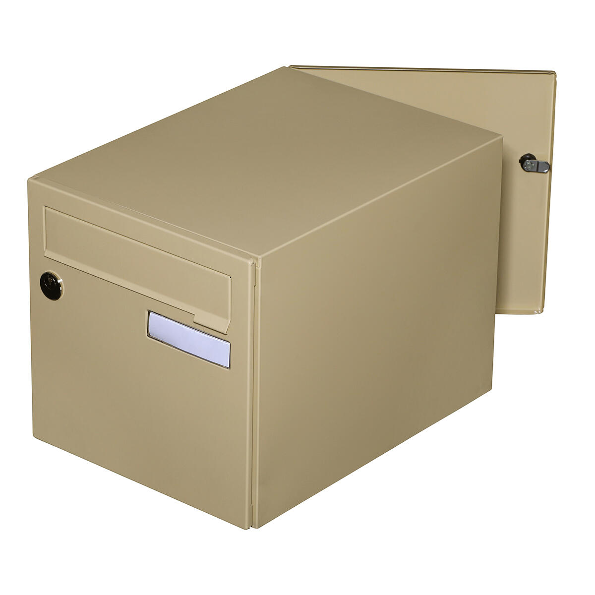 Boîte aux lettres normalisée 2 portes extérieur RENZ Interval acier beige - 2