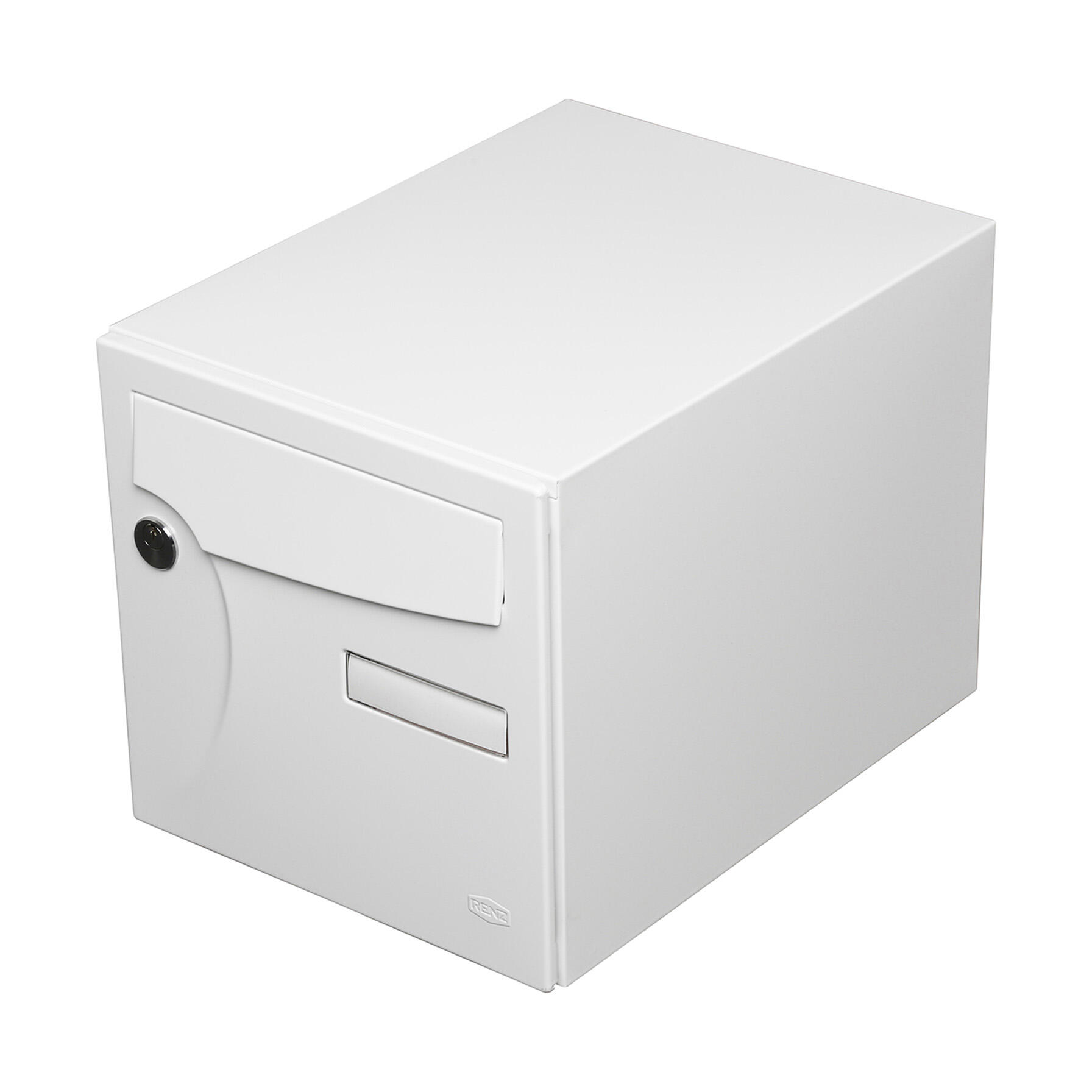 Boîte aux lettres normalisée 1 porte RENZ Animation, extérieur, acier blanc - 2