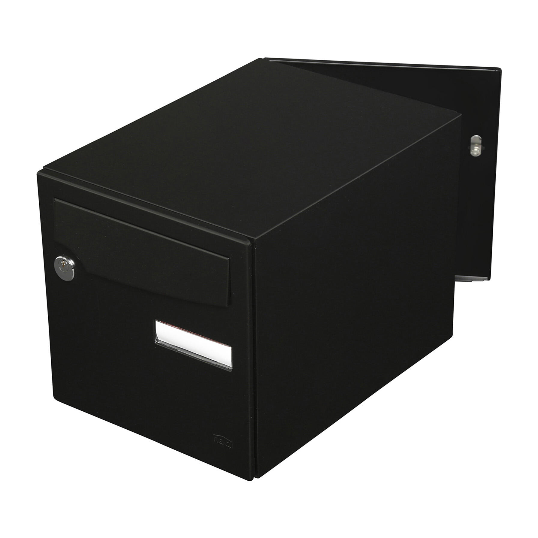 Boîte aux lettres normalisée 2 portes extérieur RENZ Animation acier noir mat - 2