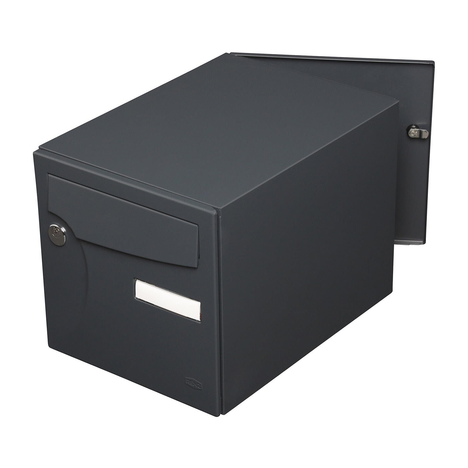 Boîte aux lettres normalisée 2 portes extérieur RENZ Animation acier anthracite - 2