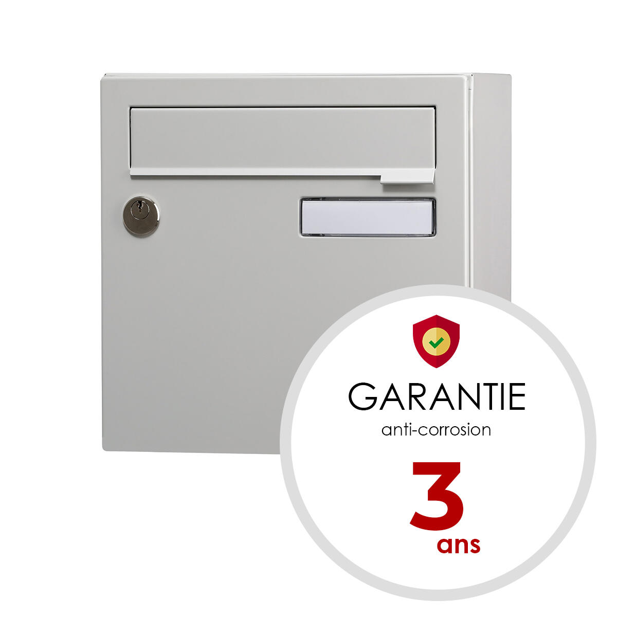 Boîte aux lettres compacte 1 porte extérieur RENZ acier gris - 4