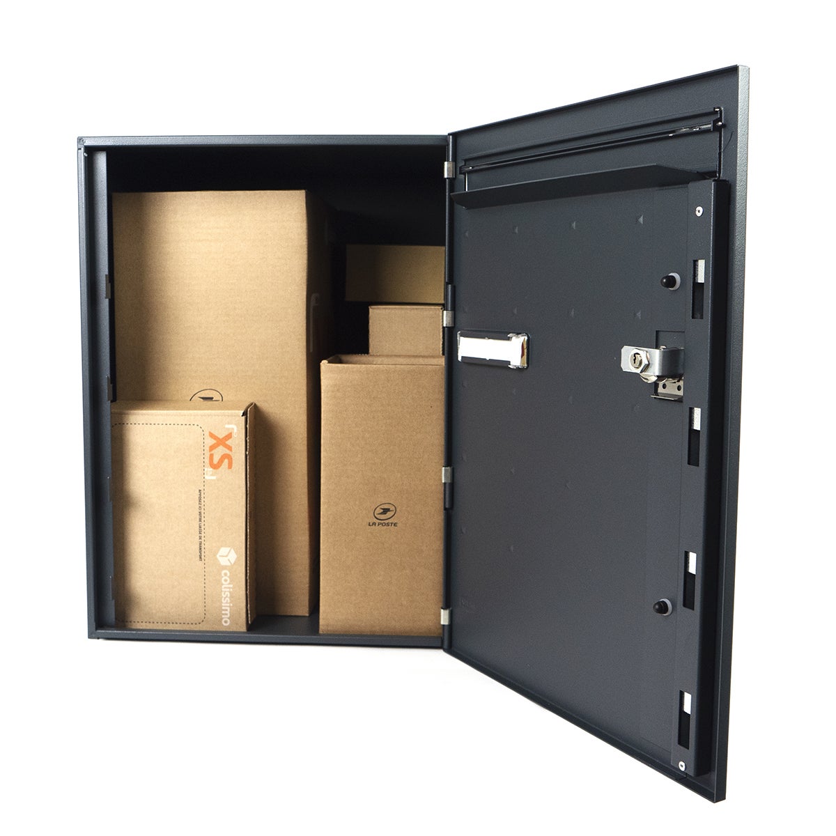 Boîte à colis normalisée 1 porte RENZ Atout acier anthracite mat sablé - 4
