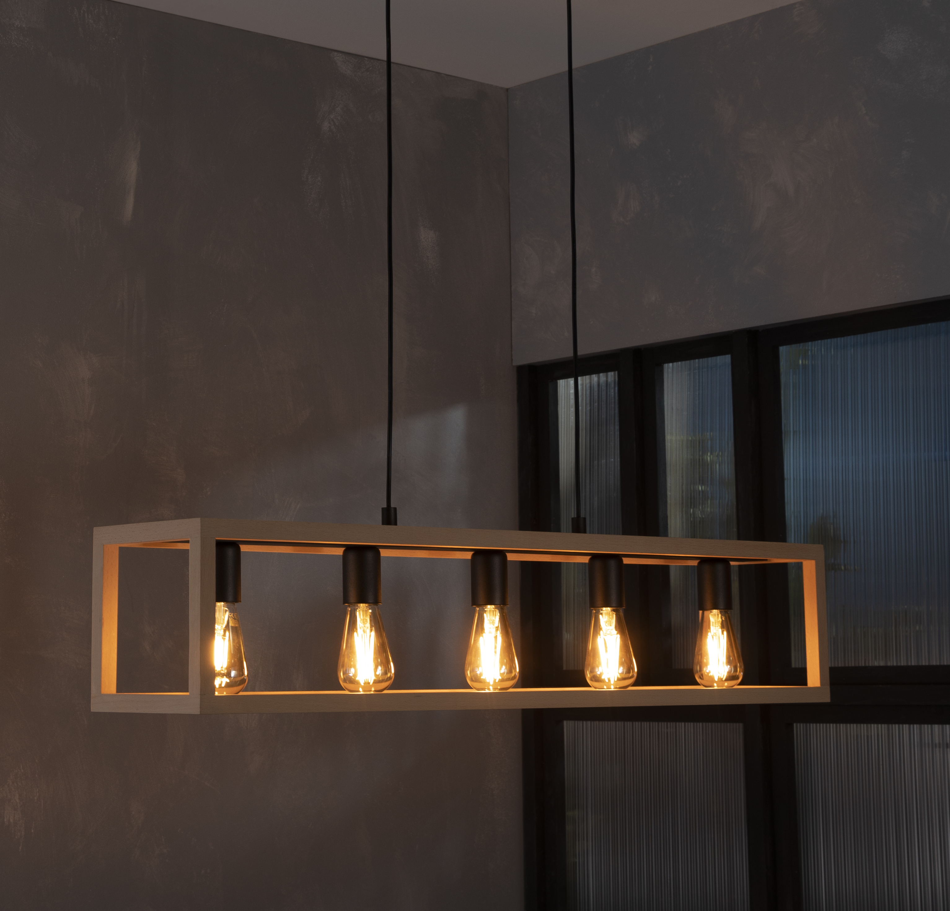 Suspension Elgort acier, marron, Diam.20 cm INSPIRE, E27 - 5