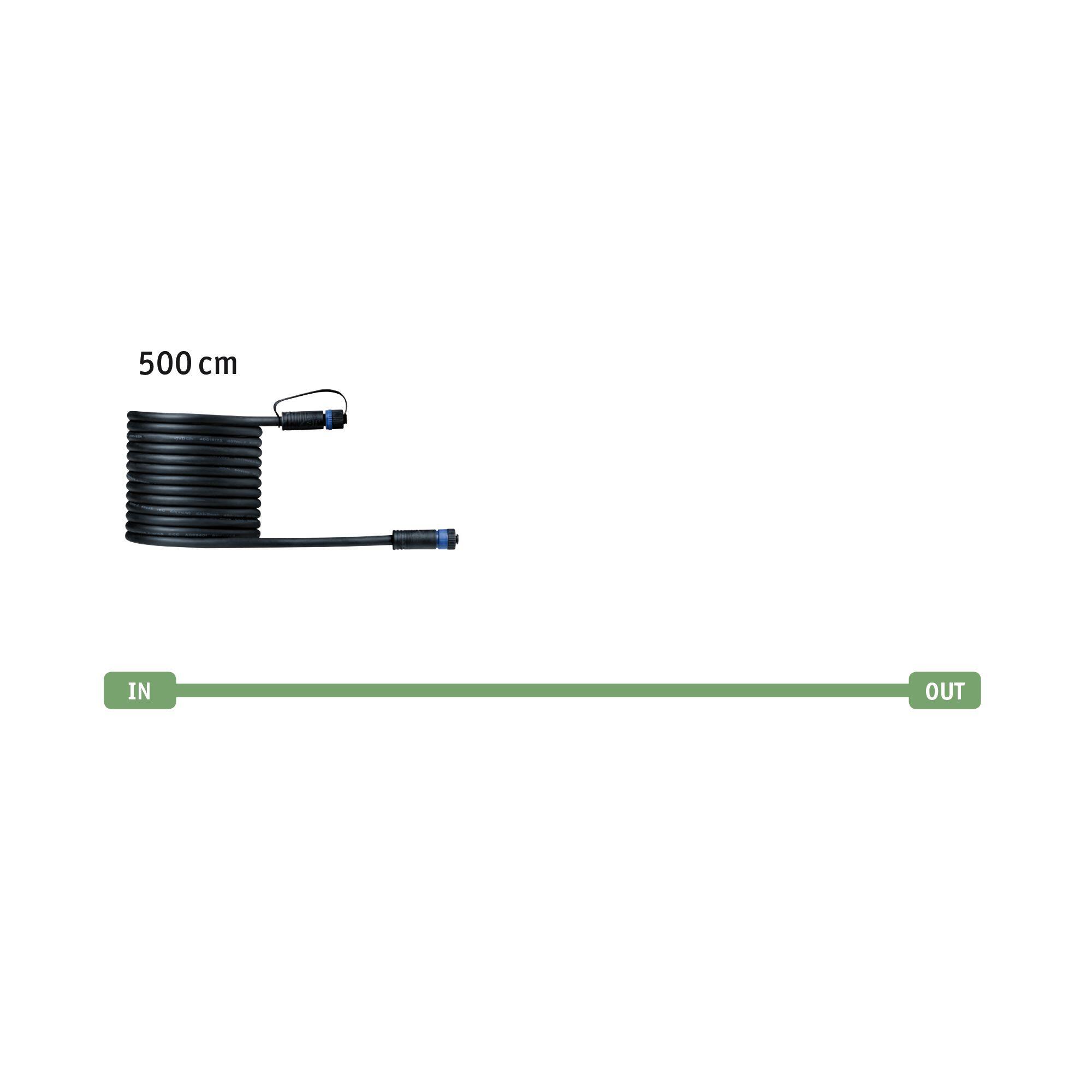 Câble de connexion extérieur (1in-1out)Plug & Shine IP68 5m noir, PAULMANN - 2
