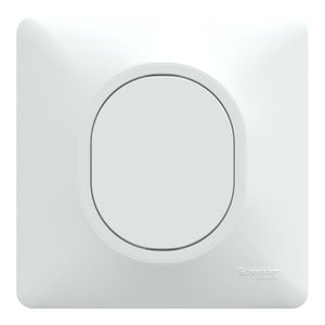 Obturateur complet Ovalis, SCHNEIDER ELECTRIC, blanc