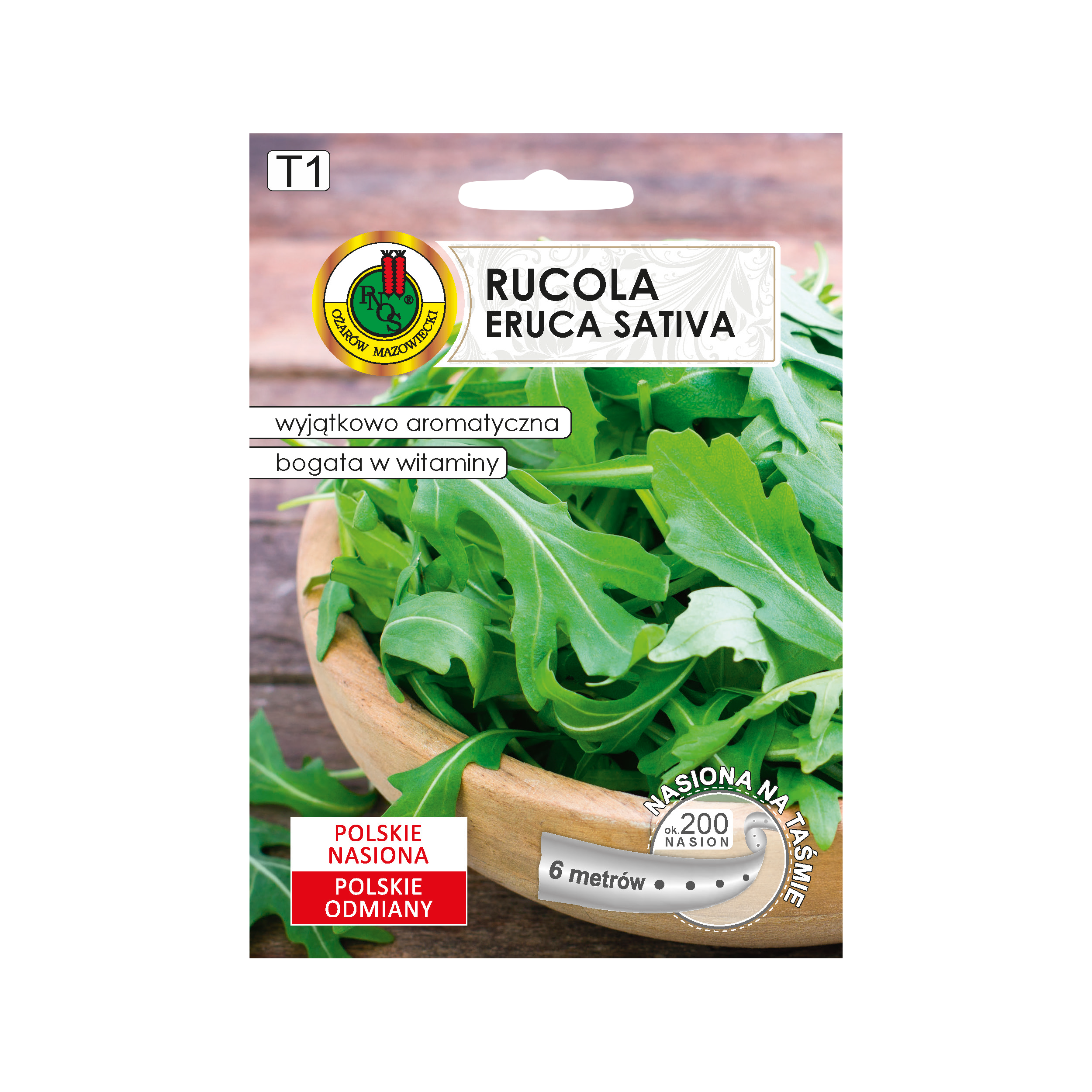 Rukola Eruca Sativa siewna nasiona na taśmie Pnos